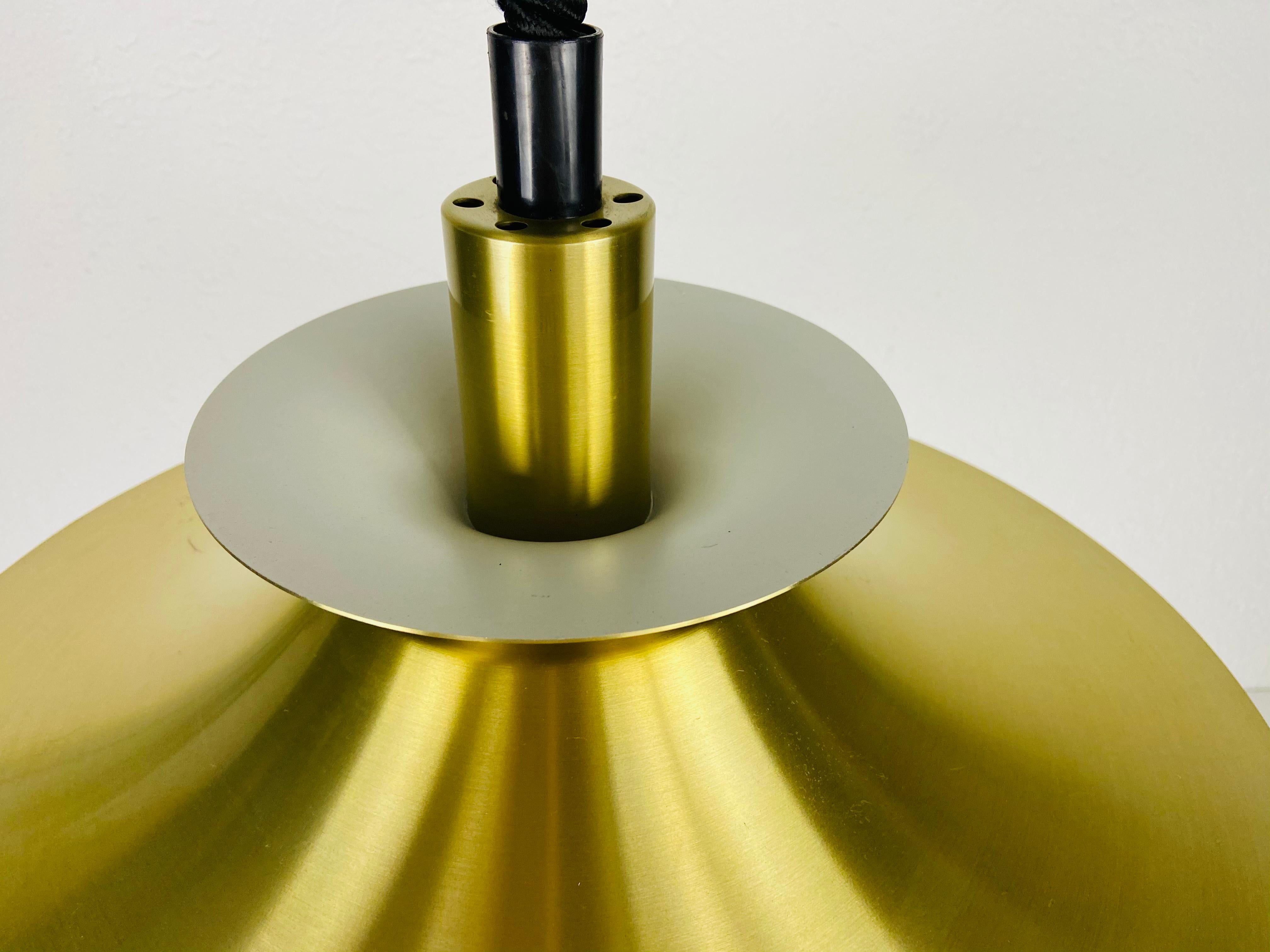 Danish Brass and Metal Pendant Lamp, 1960s For Sale 6