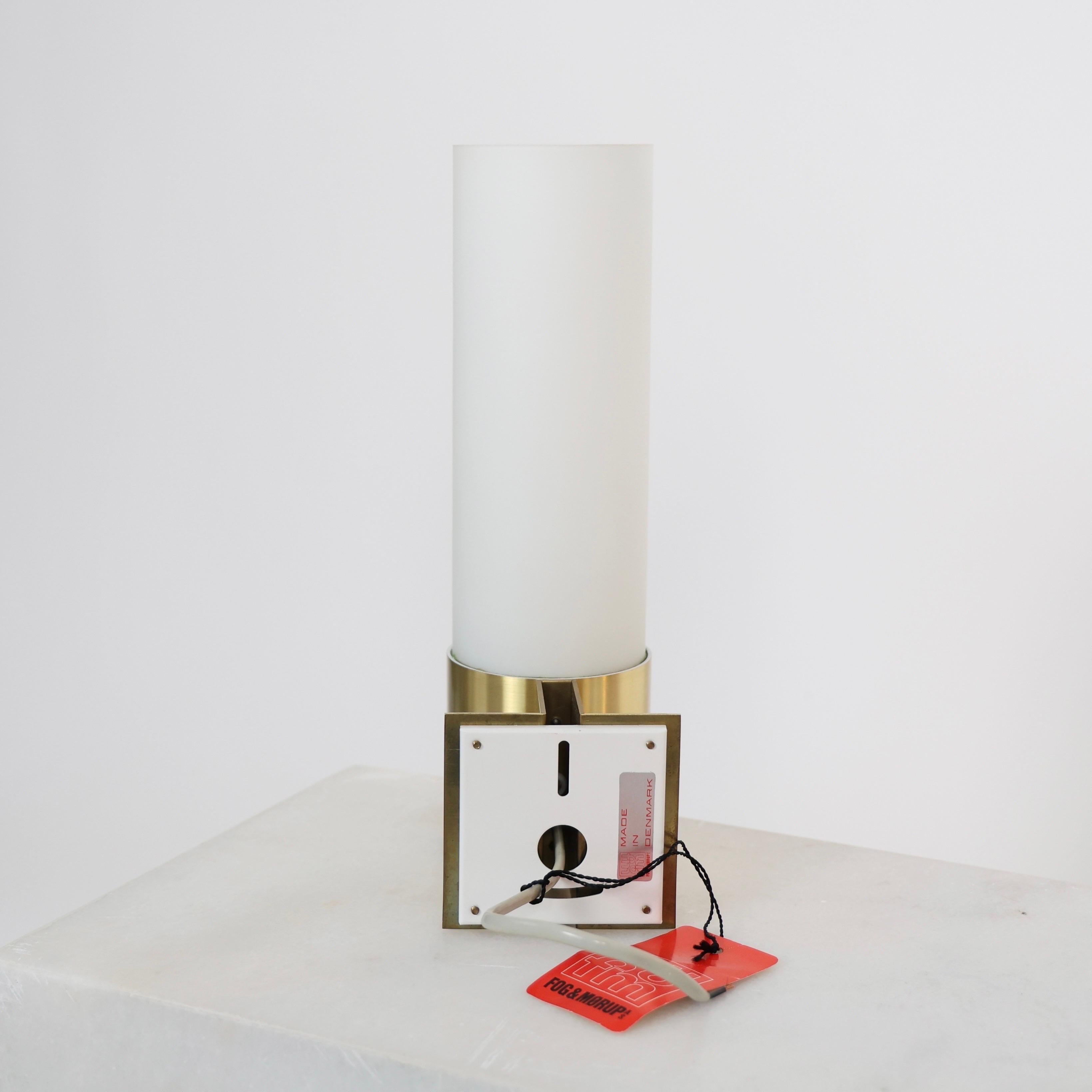 Danish Brass and Opaline Sconces by Jørgen Bo for Fog & Morup, 1960s, Denmark For Sale 3