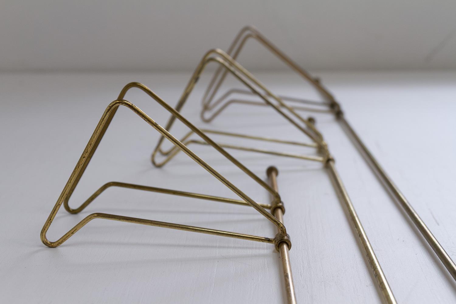 Danish Brass Bookends Royal by Poul Cadovius for Cado, 1960s. Set of 3. For Sale 5