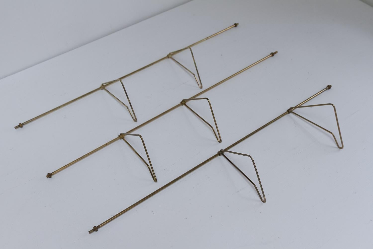 Danish Brass Bookends Royal by Poul Cadovius for Cado, 1960s. Set of 3. For Sale 7