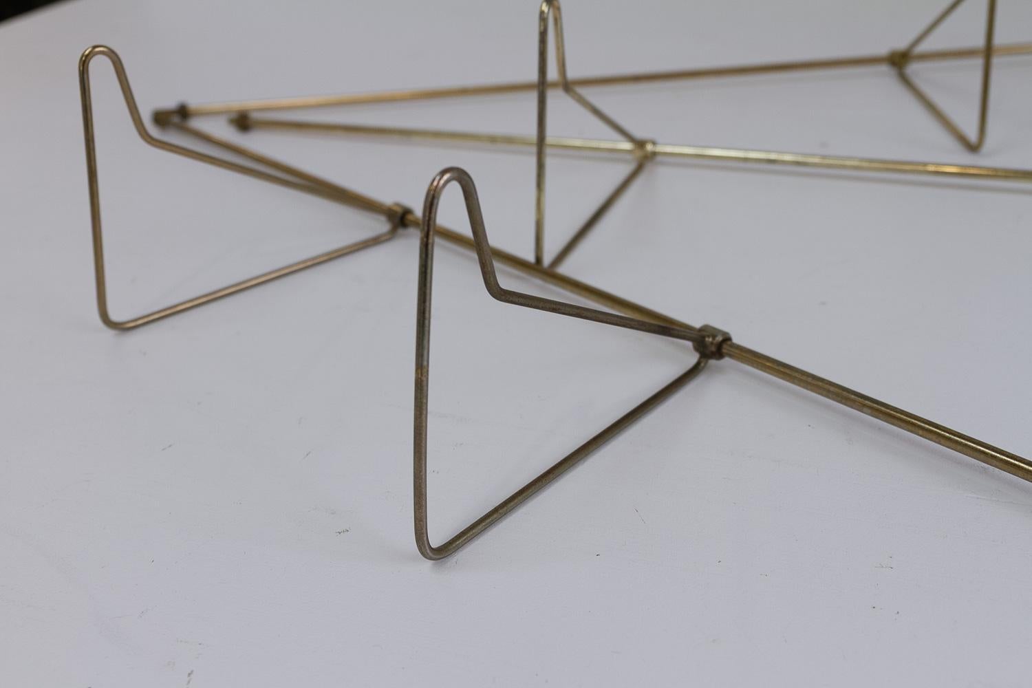 Danish Brass Bookends Royal by Poul Cadovius for Cado, 1960s. Set of 3. For Sale 1