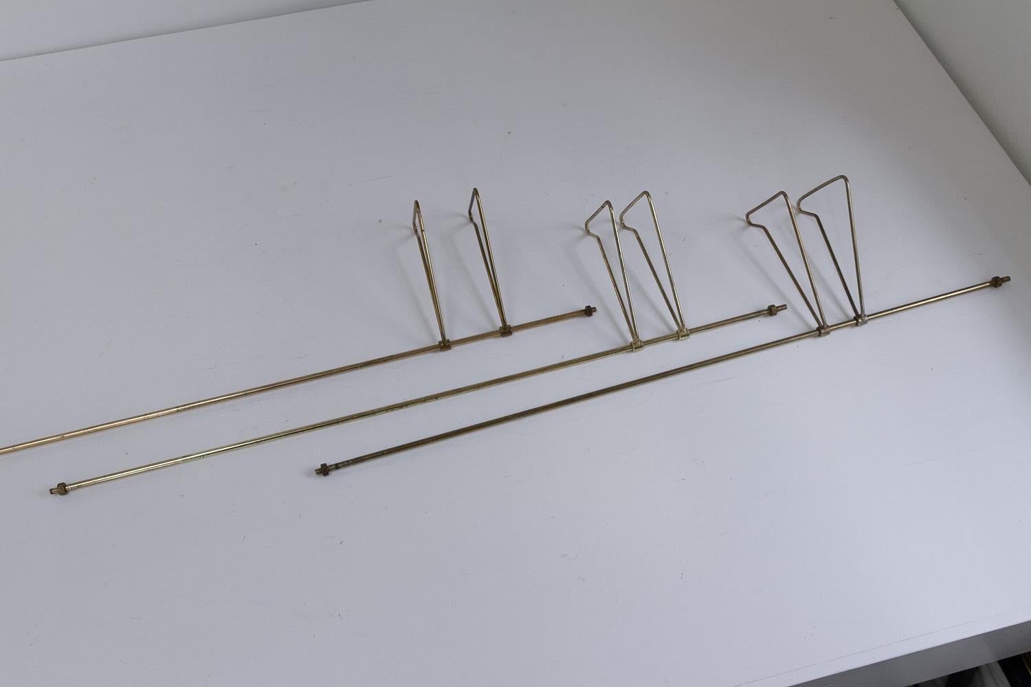 Danish Brass Bookends Royal by Poul Cadovius for Cado, 1960s. Set of 3. For Sale 3