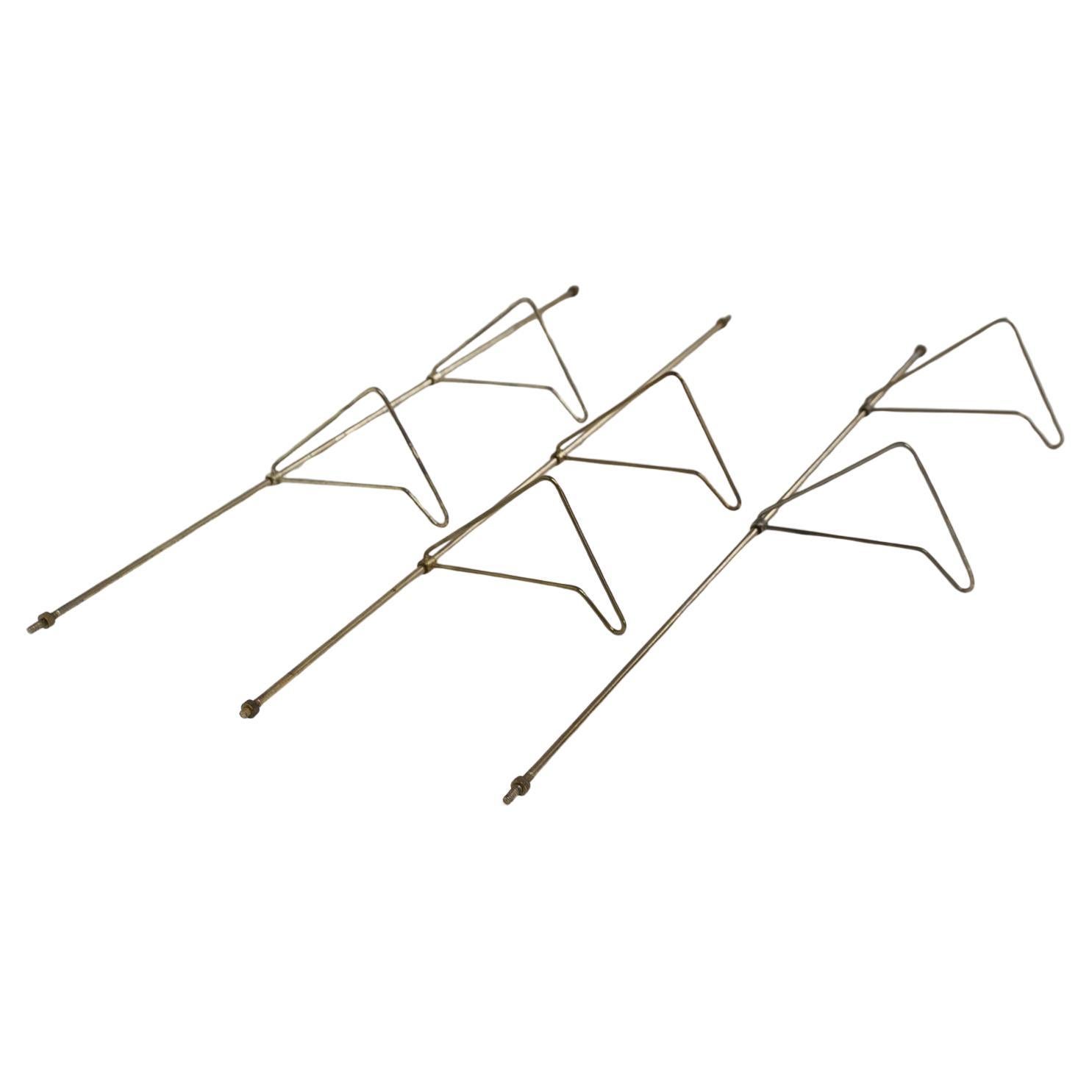 Danish Brass Bookends Royal by Poul Cadovius for Cado, 1960s. Set of 3. For Sale