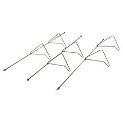 Danish Brass Bookends Royal by Poul Cadovius for Cado, 1960s. Set of 3.