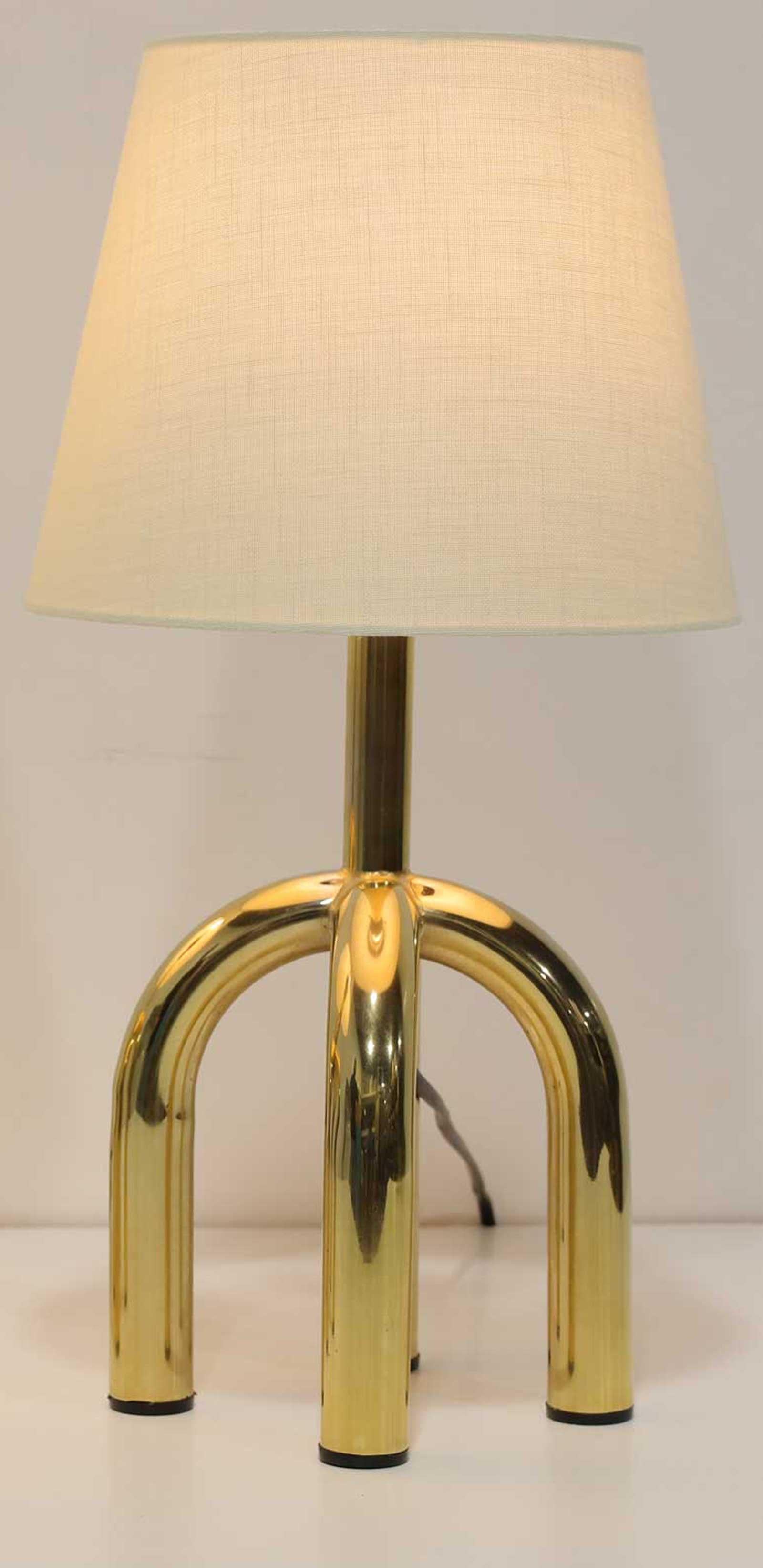 Danish Brass Finish Lamp, 1980s (Moderne der Mitte des Jahrhunderts) im Angebot