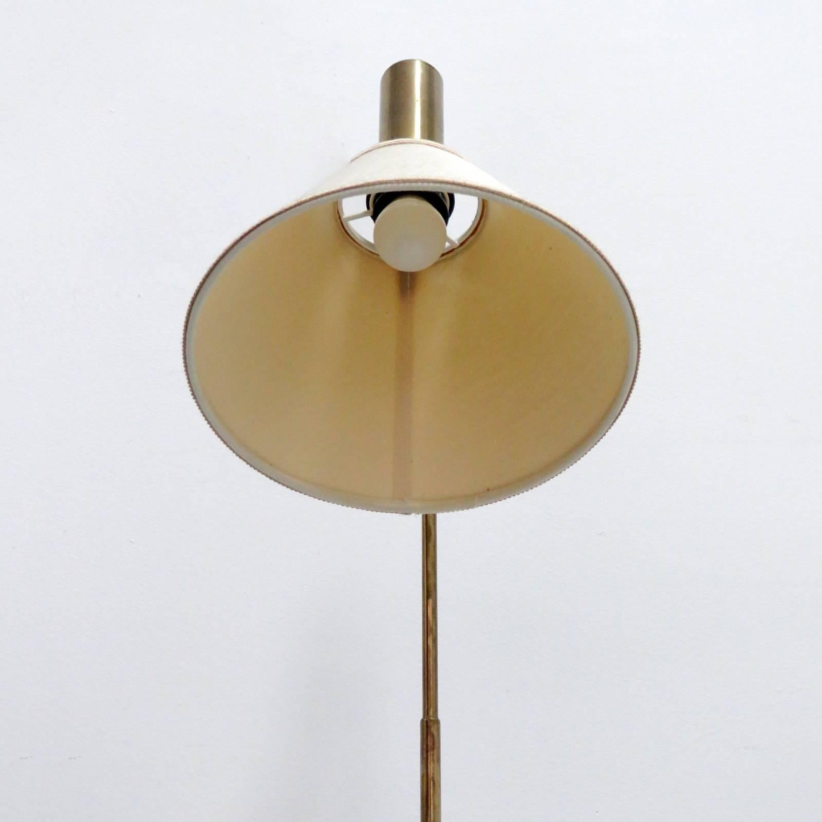 Danish Brass Floor Lamp by Bergboms In Excellent Condition In Los Angeles, CA