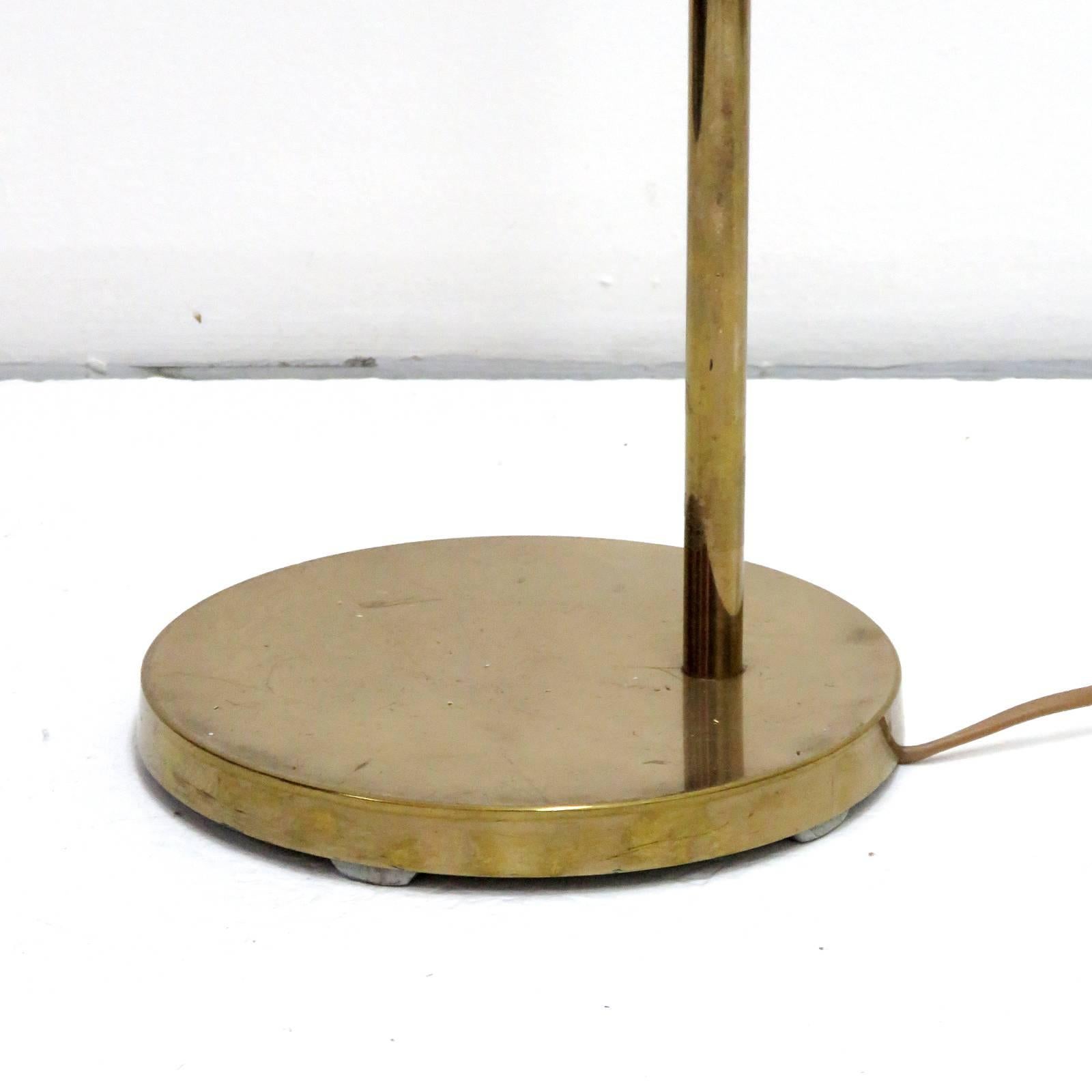 Mid-20th Century Danish Brass Floor Lamp by Bergboms