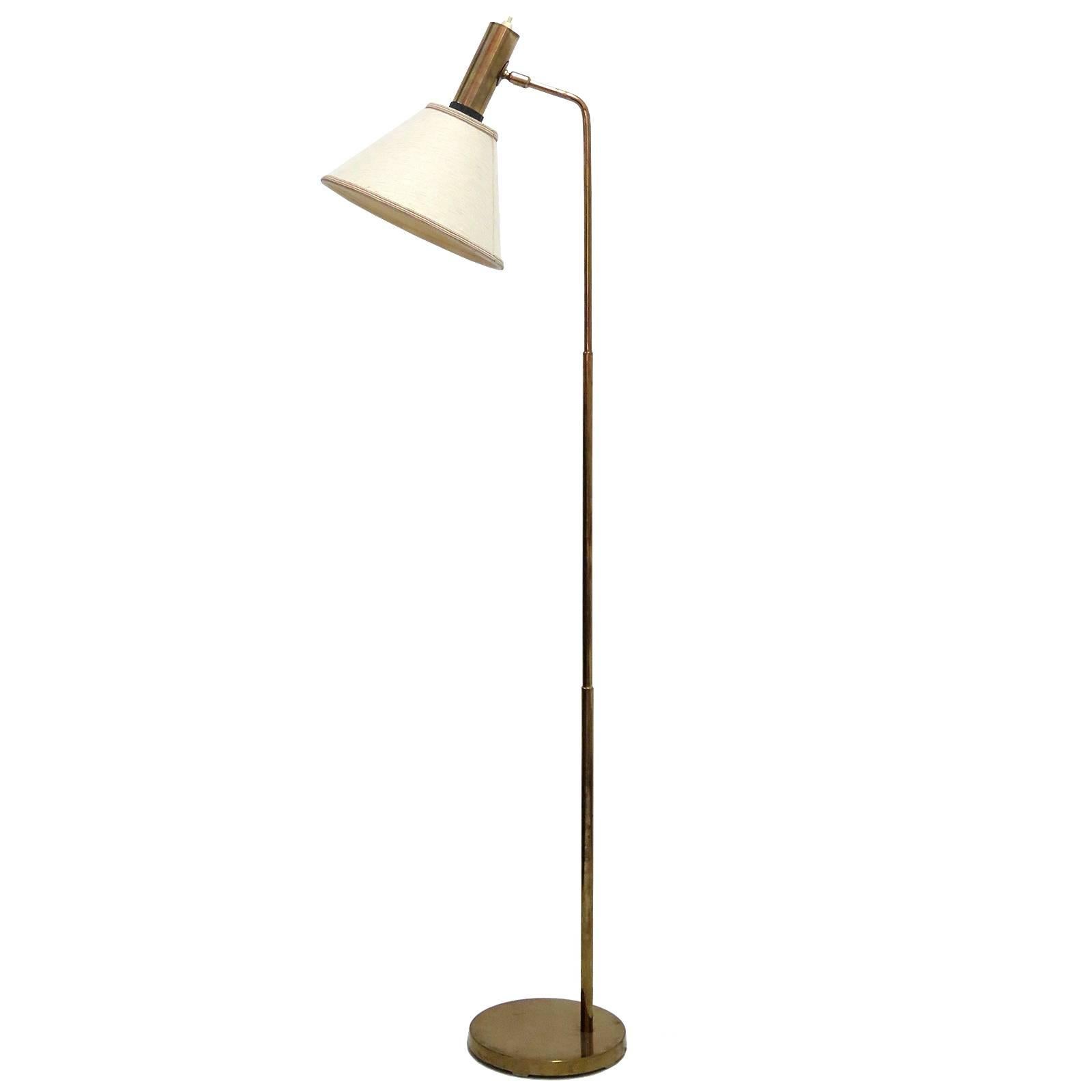 Danish Brass Floor Lamp by Bergboms
