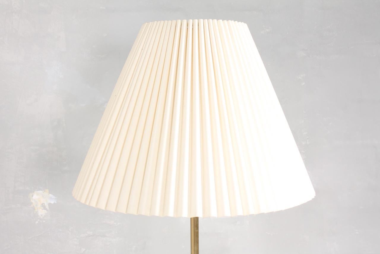 Mid-20th Century Danish Brass Floor Lamp from the 1940s For Sale
