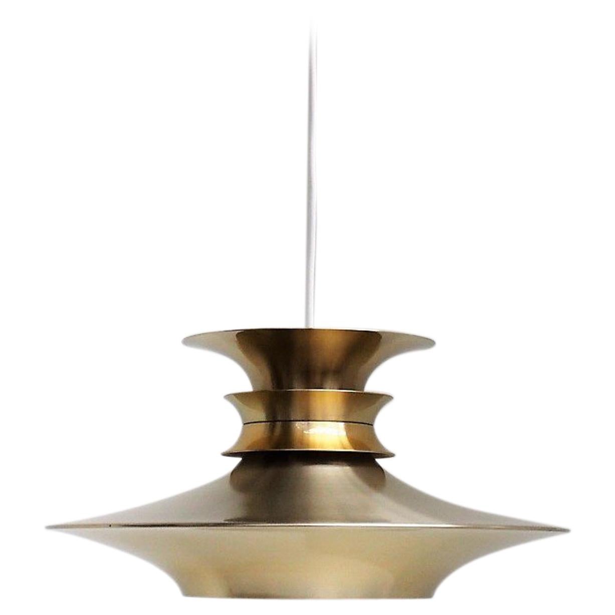 Danish Brass Pendant by Bent Nordsted for Lyskaer, 1970s For Sale