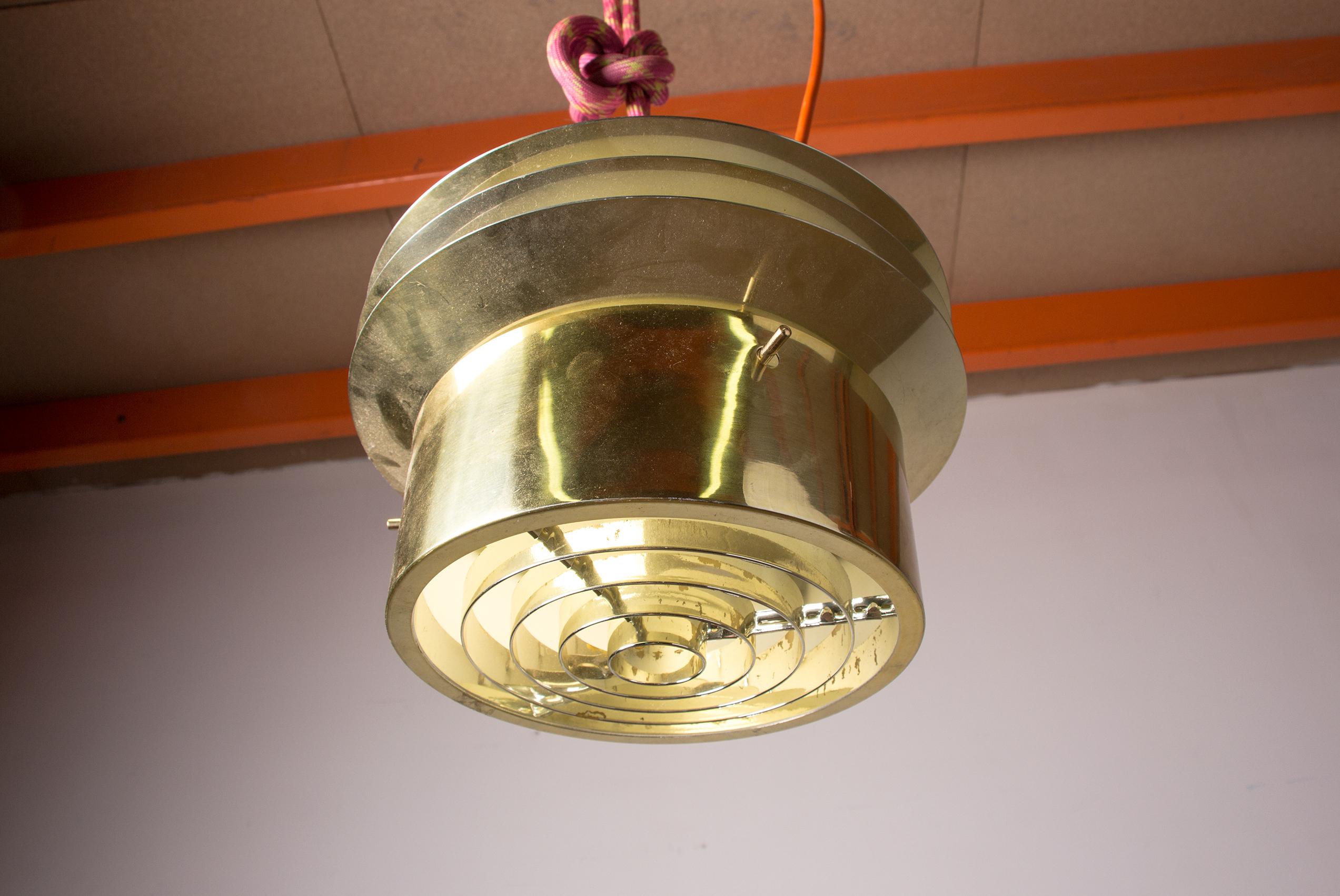 Danish Brass Pendant Lamp model T742 by Hans Agne Jakobson 1960. For Sale 5