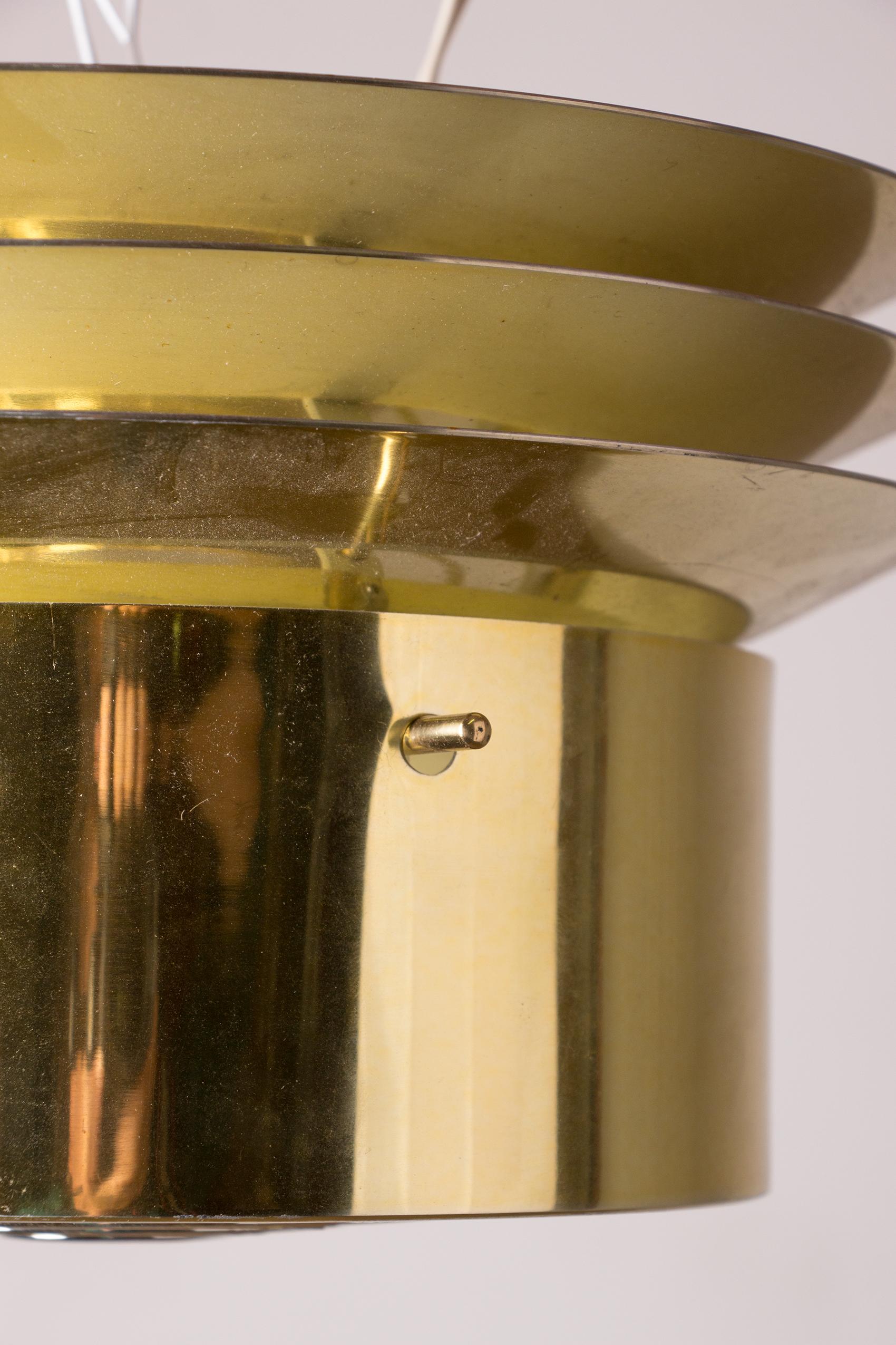 Danish Brass Pendant Lamp model T742 by Hans Agne Jakobson 1960. For Sale 9