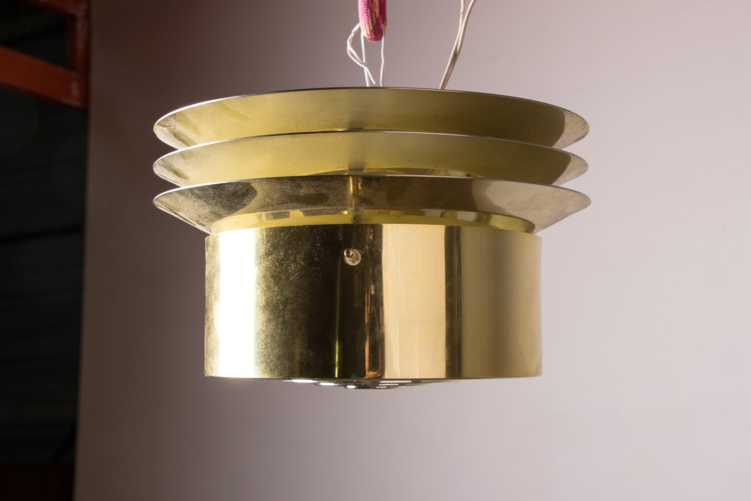 Danish Brass Pendant Lamp model T742 by Hans Agne Jakobson 1960. For Sale 1