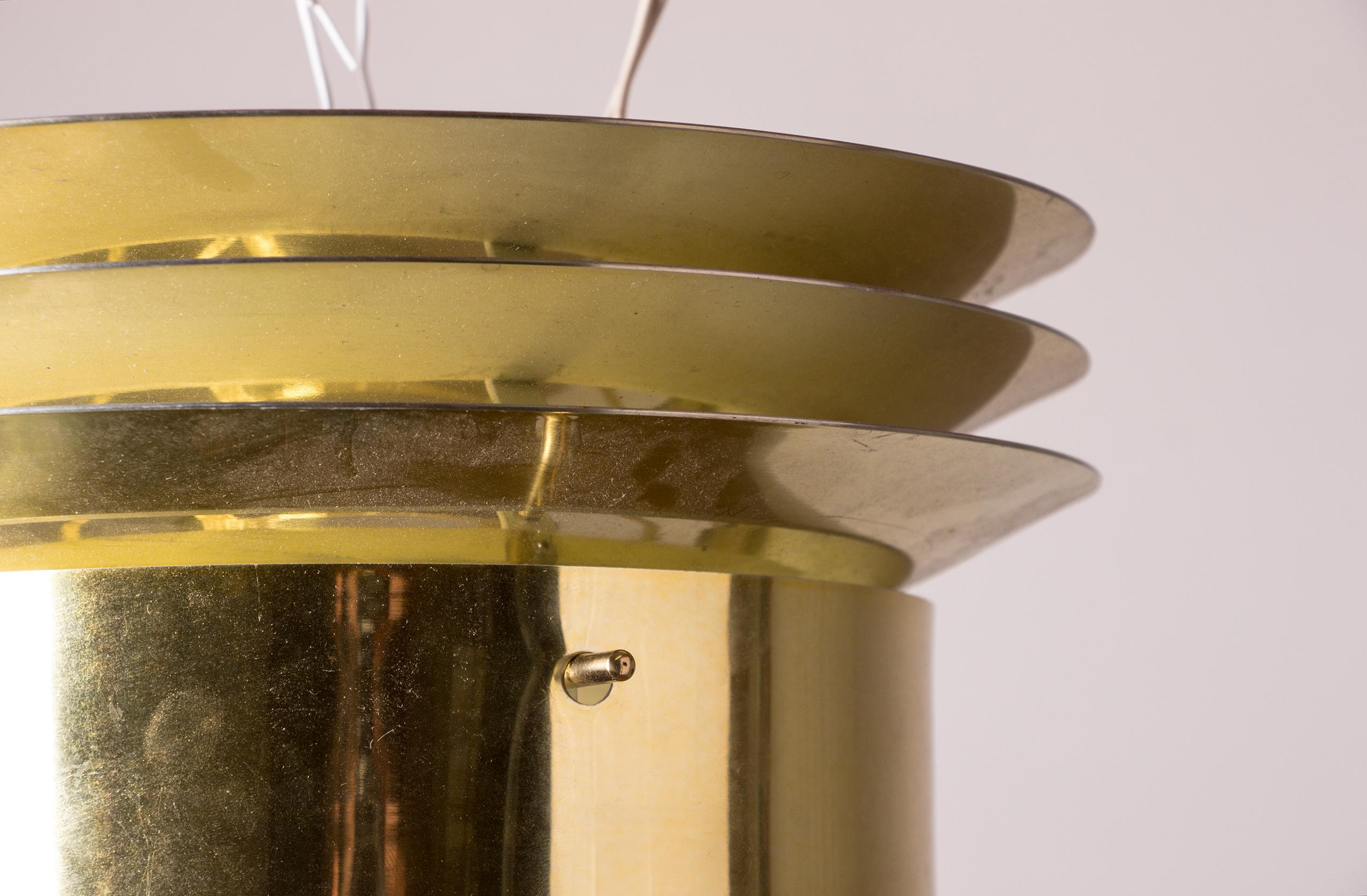 Danish Brass Pendant Lamp model T742 by Hans Agne Jakobson 1960. For Sale 4