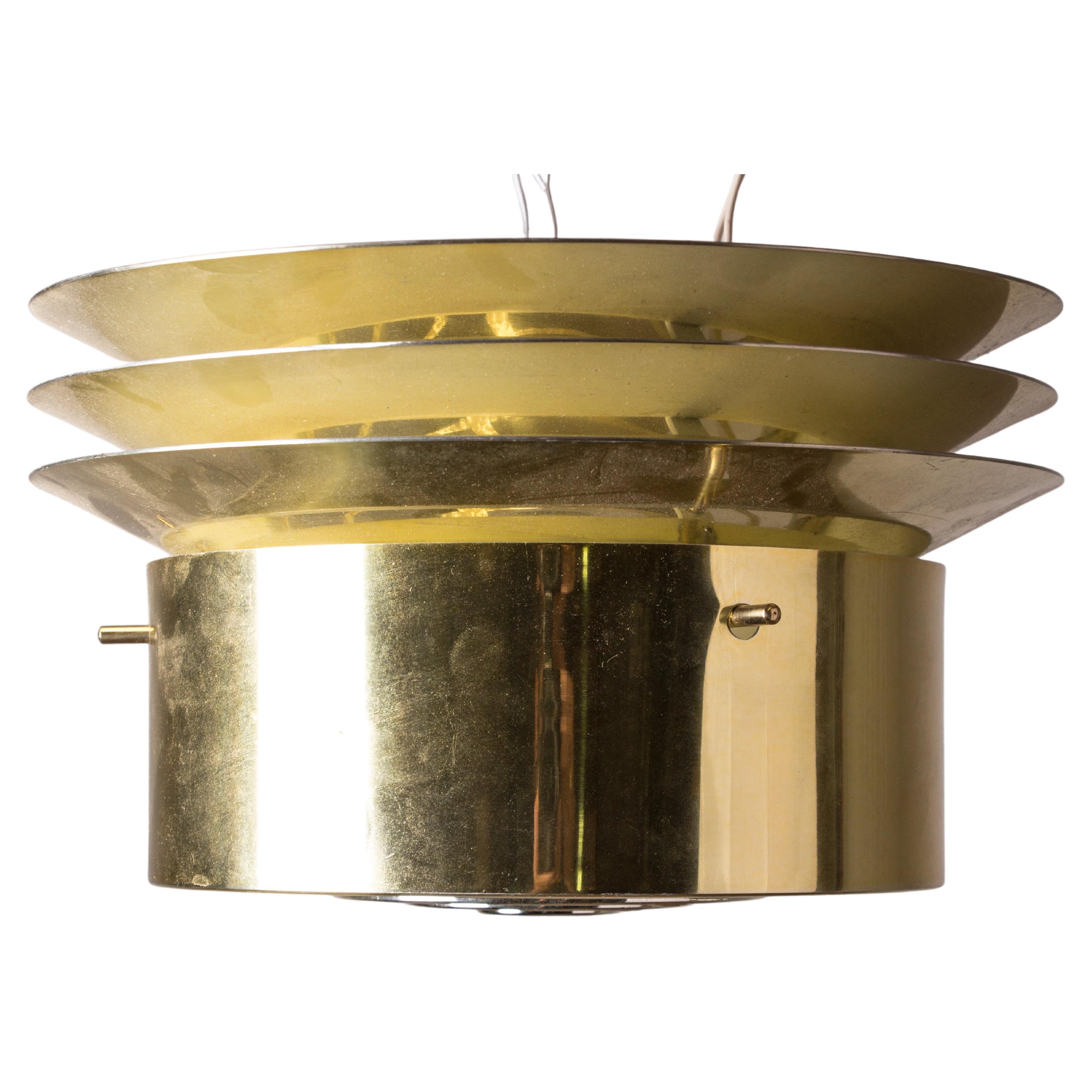 Danish Brass Pendant Lamp model T742 by Hans Agne Jakobson 1960. For Sale