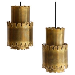 Danish Brass Pendants by Svend Aage Holm Sørensen, 1970s. Set of 2.
