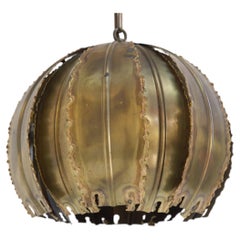 Danish Brass "Poppy" Pendant by Svend Aage Holm Sørensen, 1970s.