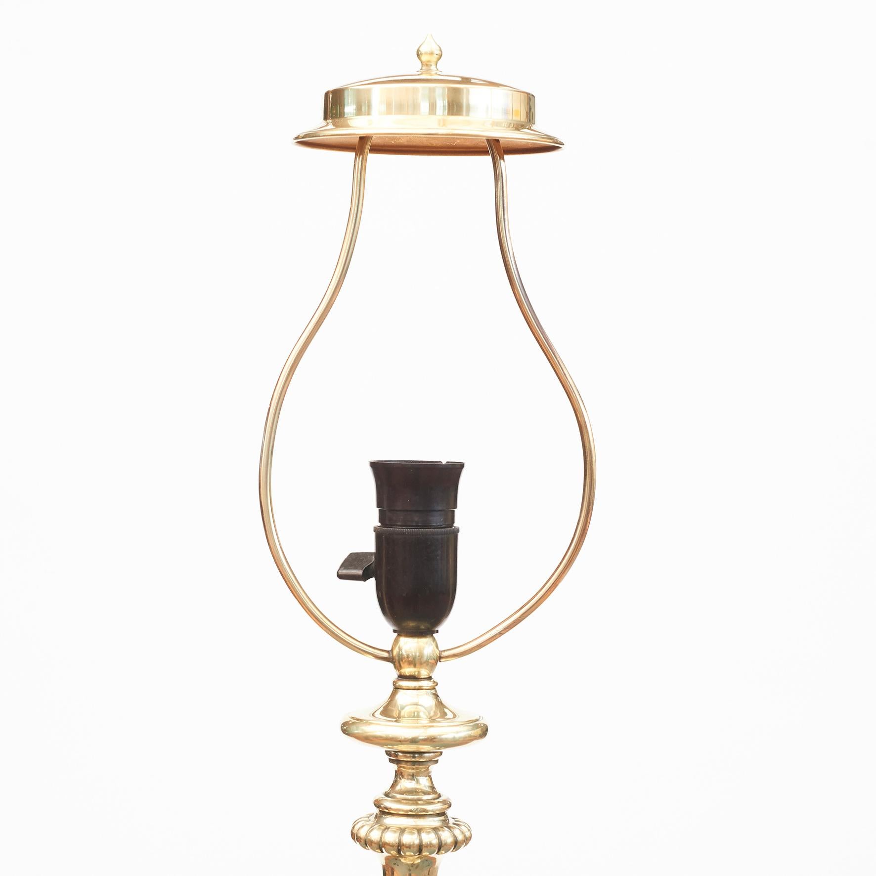 20th Century Danish Brass Table Lamp For Sale