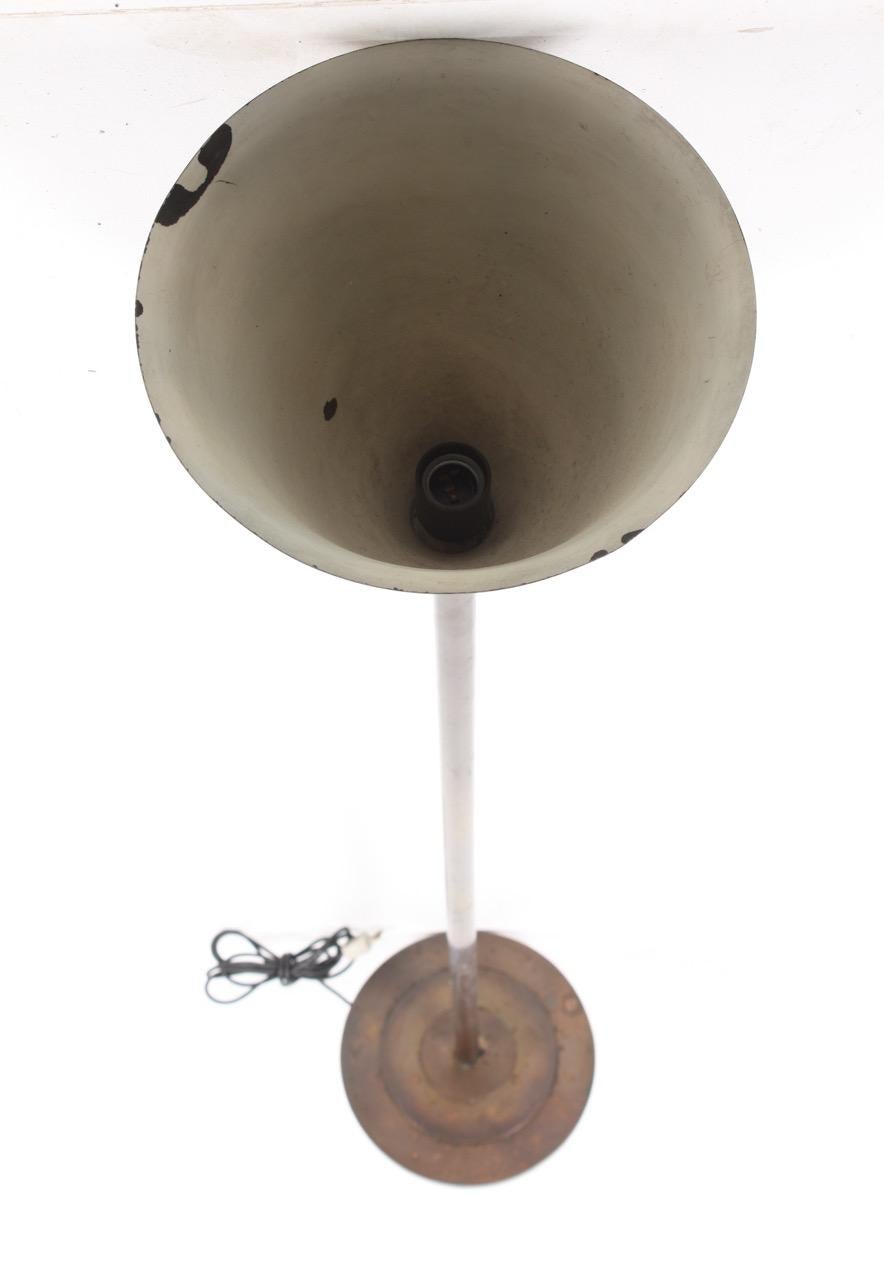 Danish Brass Uplight Floor Lamp from the 1940s 1