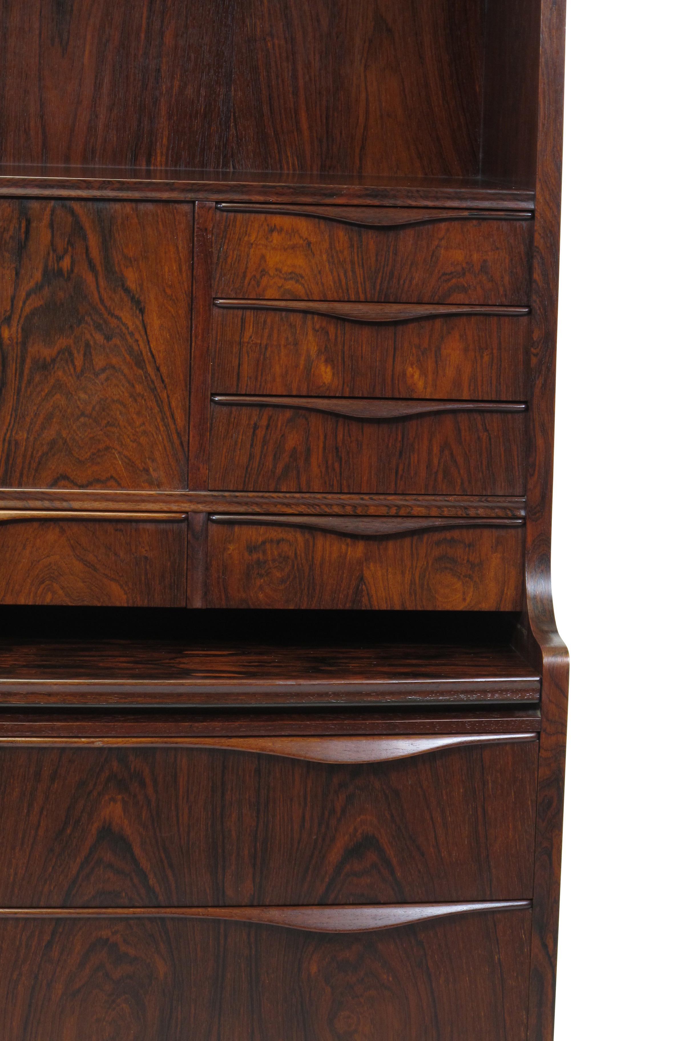 Danish Brazilian Rosewood Secretary Desk 1