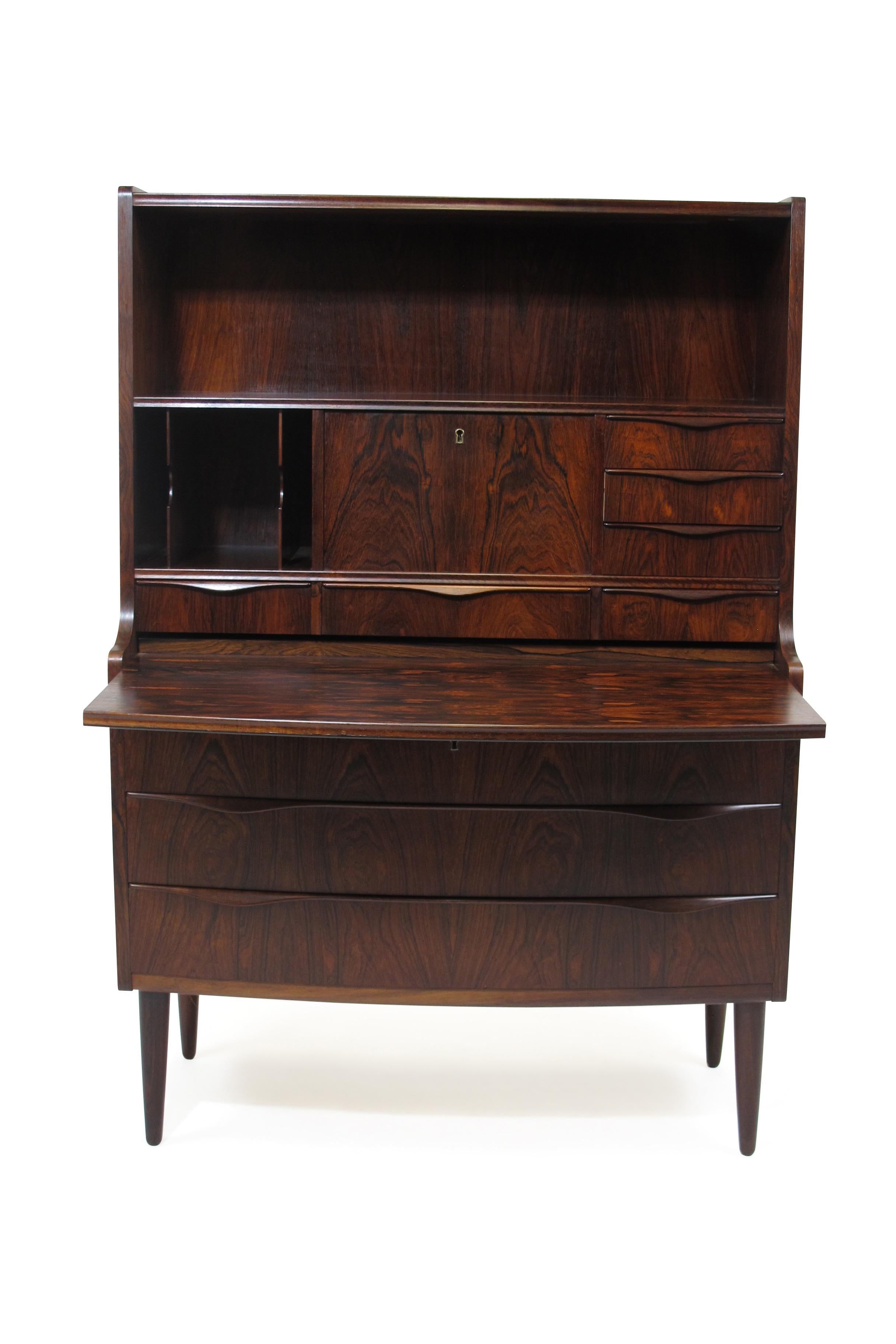 Danish Brazilian Rosewood Secretary Desk 2