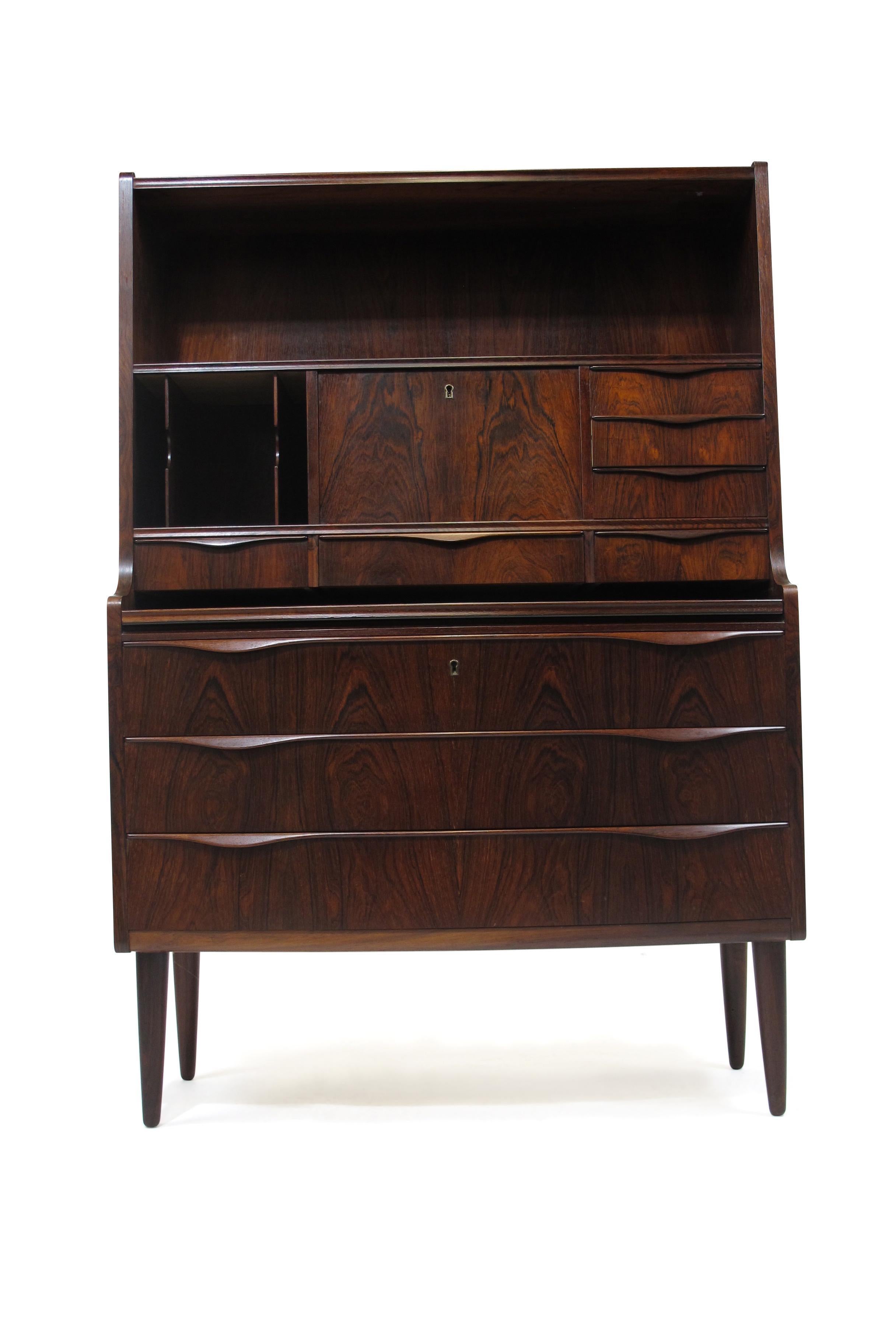 Danish Brazilian Rosewood Secretary Desk 3