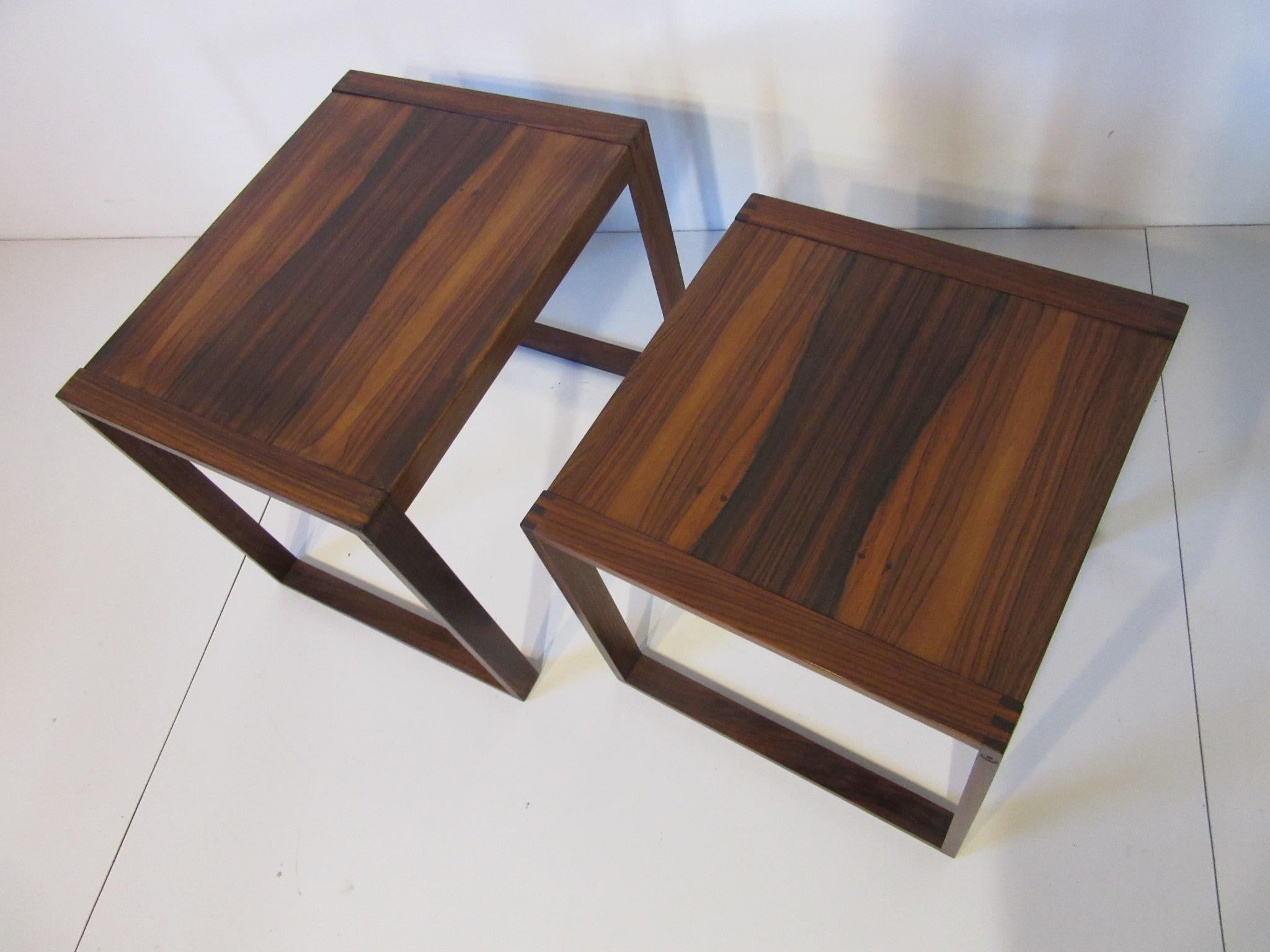 Mid-Century Modern Danish Brazilian Rosewood Side Tables
