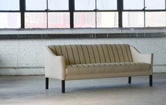 Danish Børge Mogensen Style Sofa in White wool