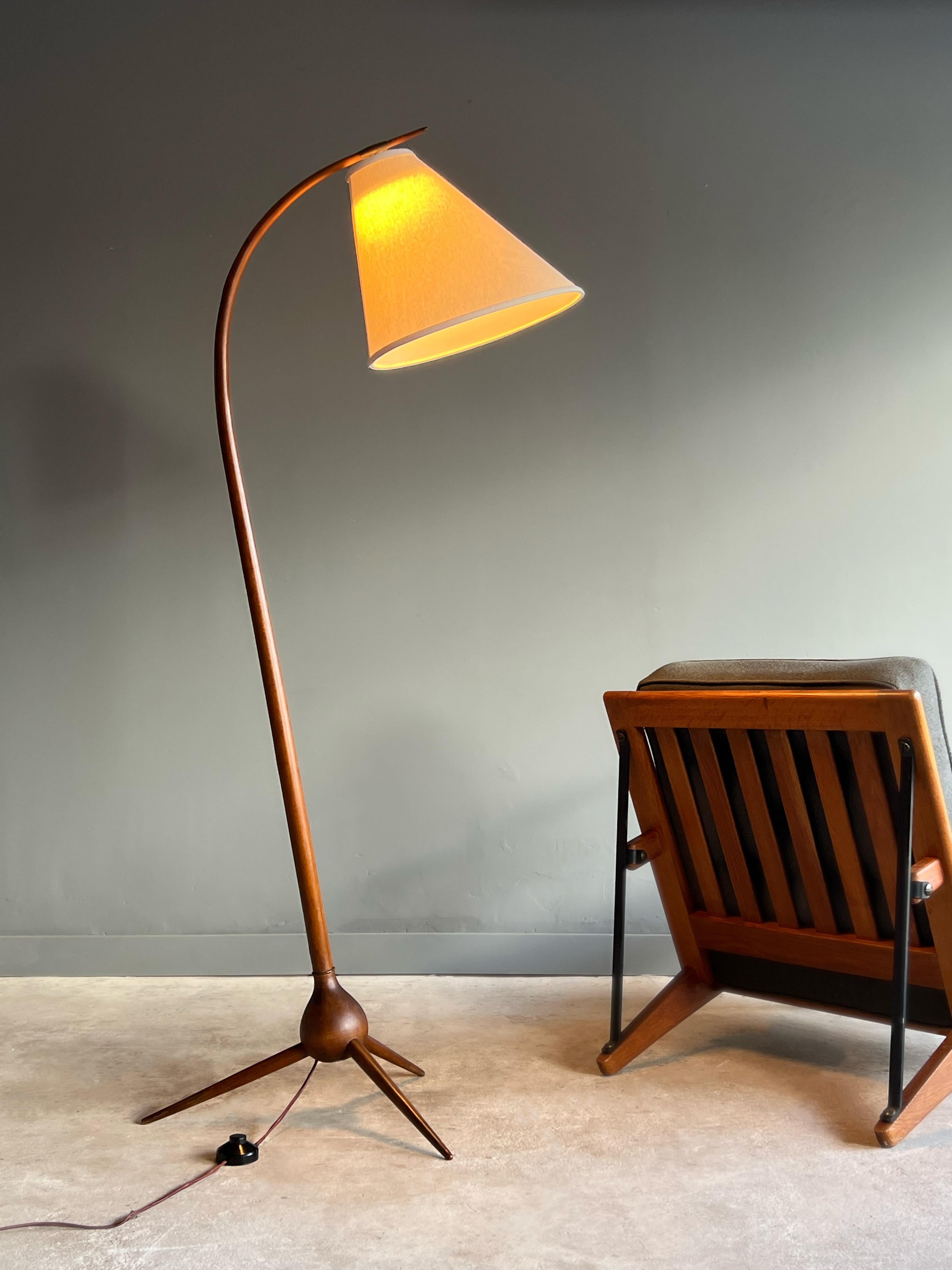 Danish “Bridge” Floor Lamp Designed by Severin Hansen Jr for Haslev Möbler 3