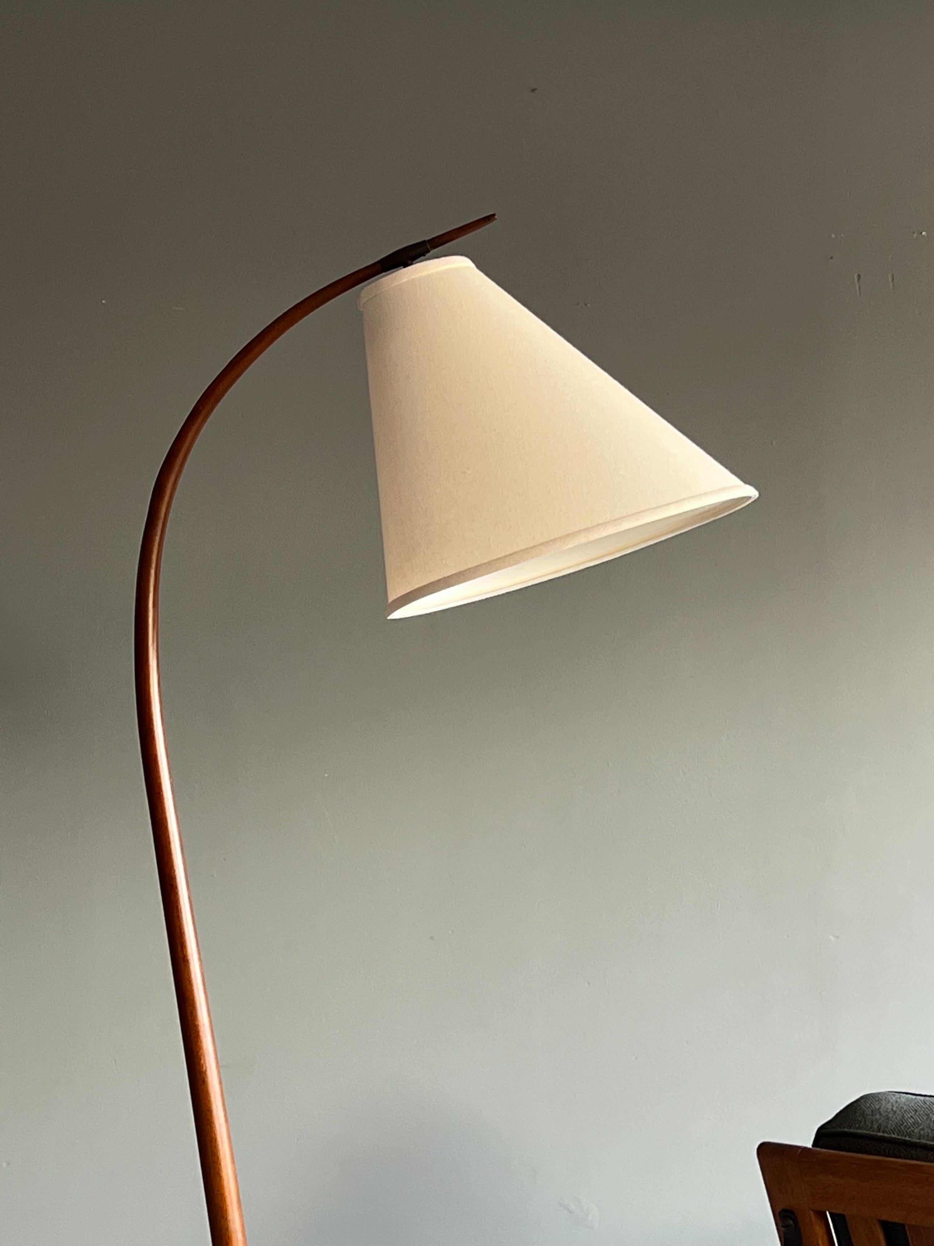 Mid-Century Modern Danish “Bridge” Floor Lamp Designed by Severin Hansen Jr for Haslev Möbler