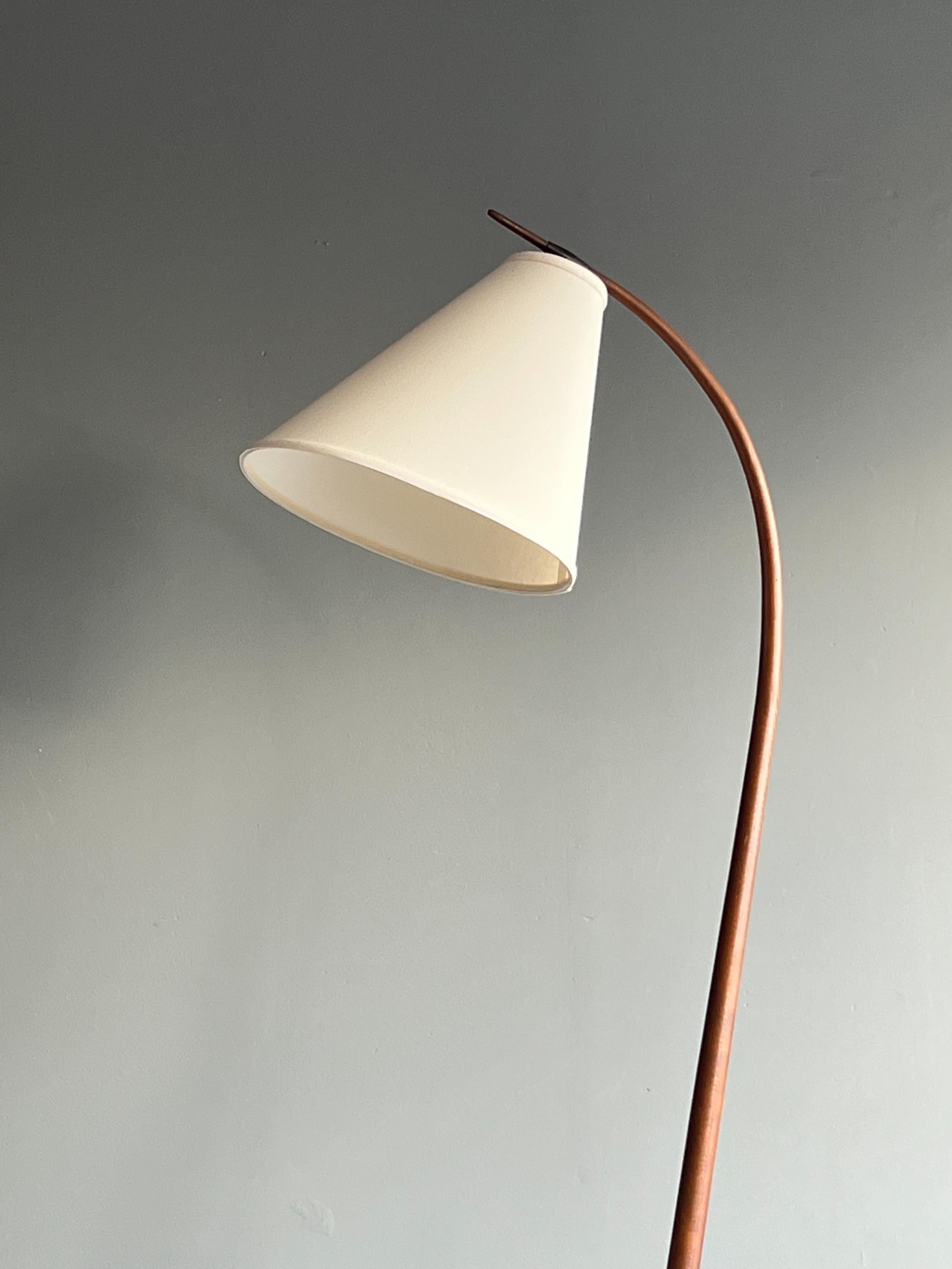 Hand-Crafted Danish “Bridge” Floor Lamp Designed by Severin Hansen Jr for Haslev Möbler