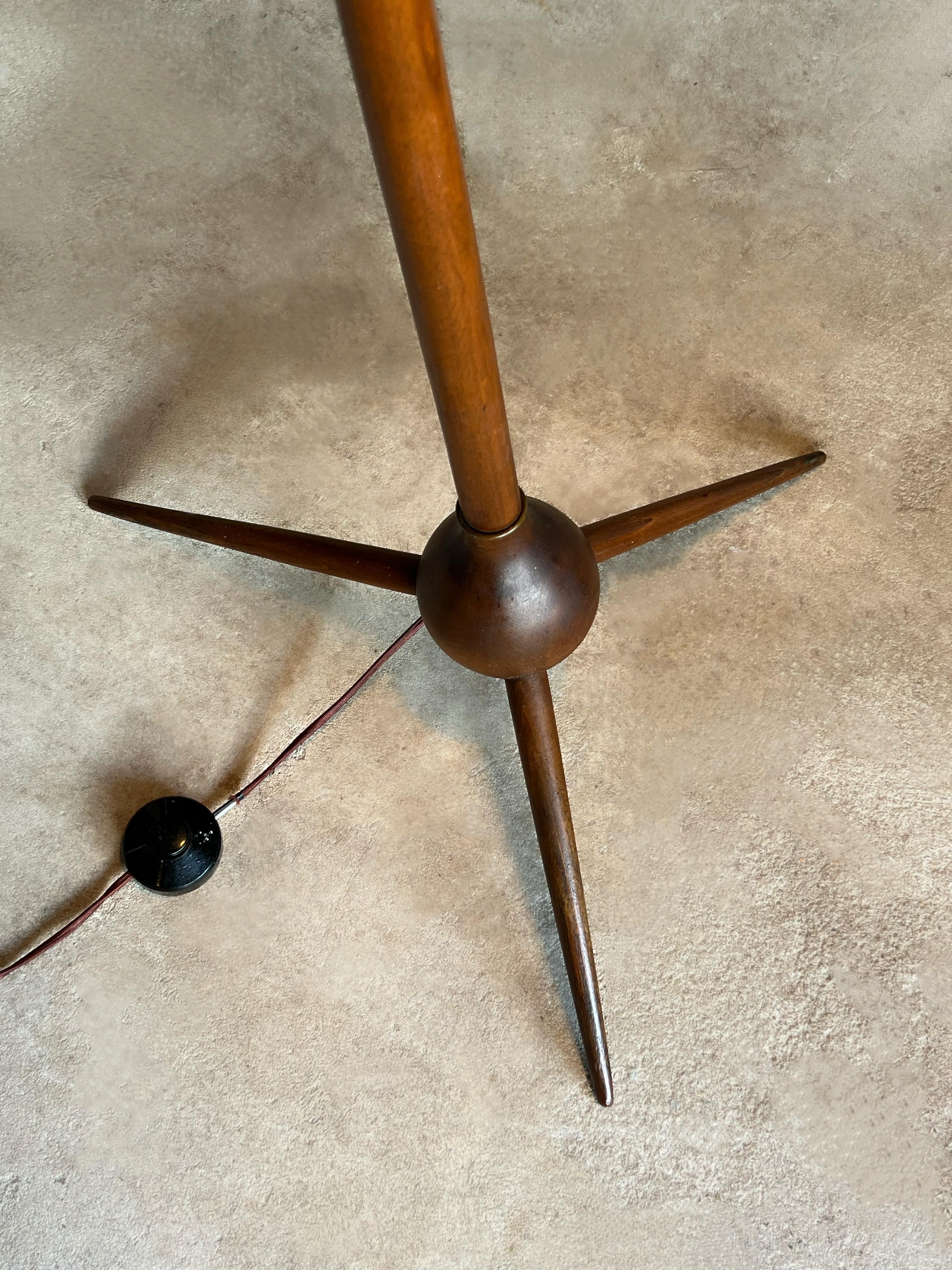 Danish “Bridge” Floor Lamp Designed by Severin Hansen Jr for Haslev Möbler In Good Condition In Round Rock, TX