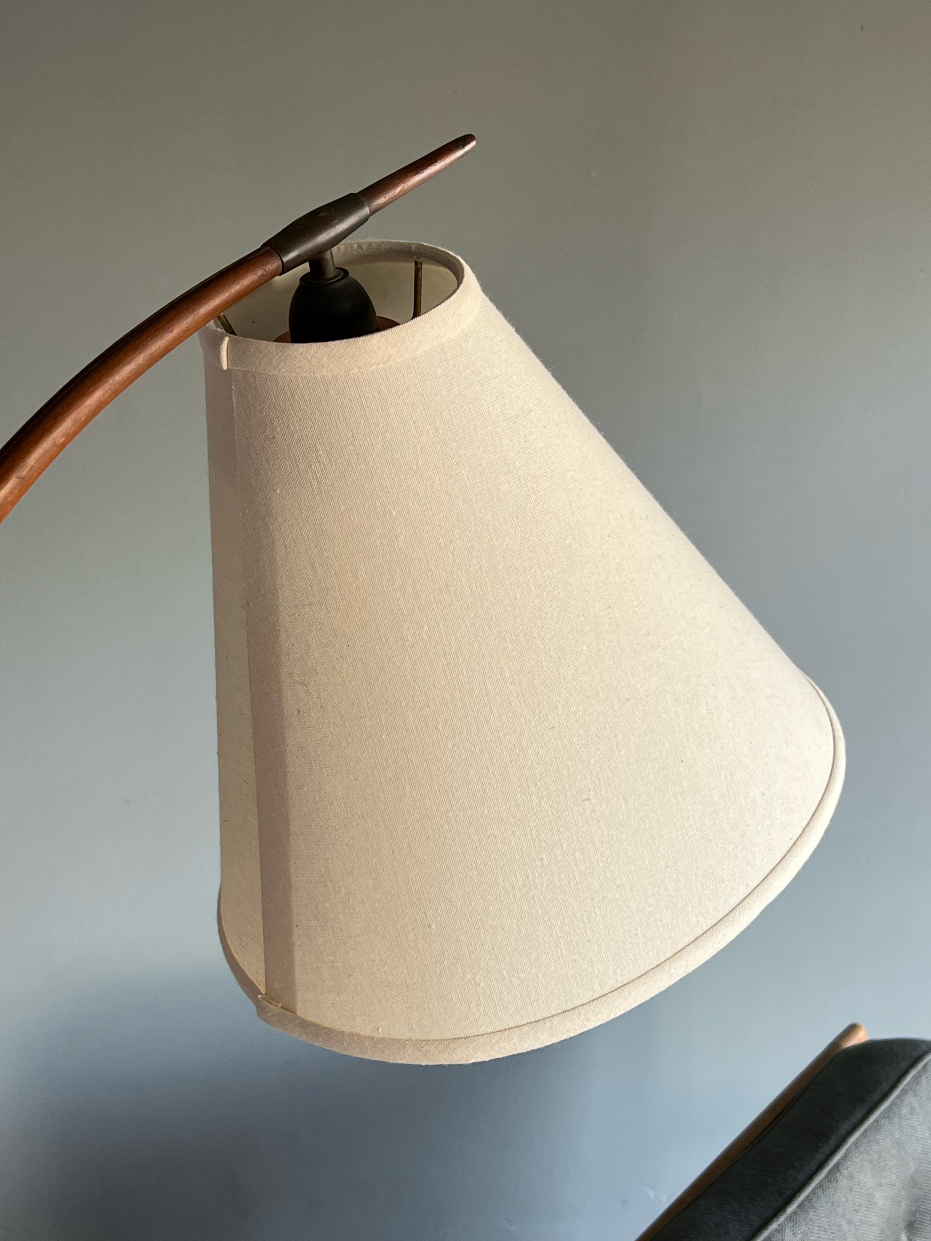 Mid-20th Century Danish “Bridge” Floor Lamp Designed by Severin Hansen Jr for Haslev Möbler