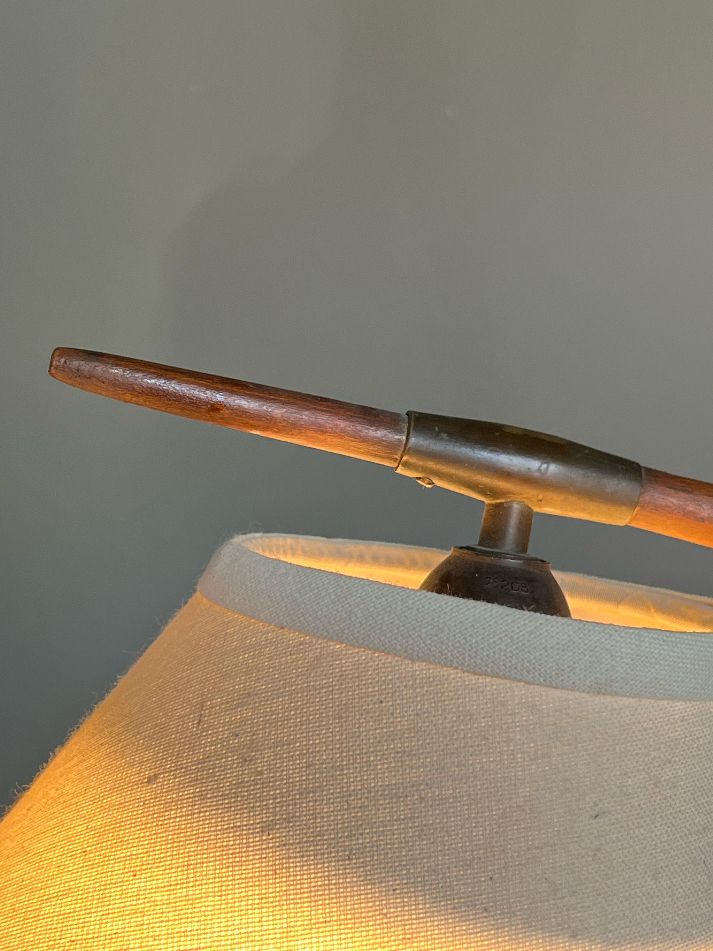 Brass Danish “Bridge” Floor Lamp Designed by Severin Hansen Jr for Haslev Möbler