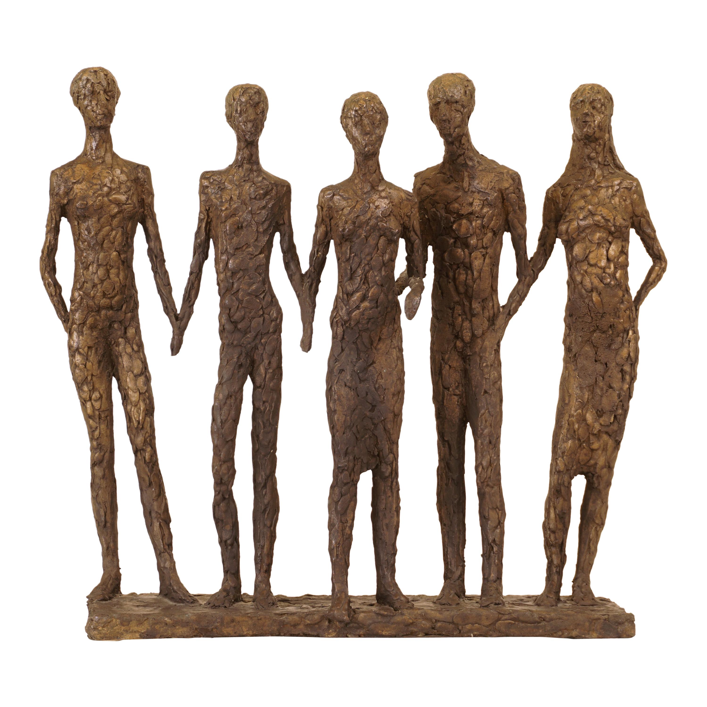 Danish Bronze Sculpture "The Five" by Hanne Warming, Born 1939
