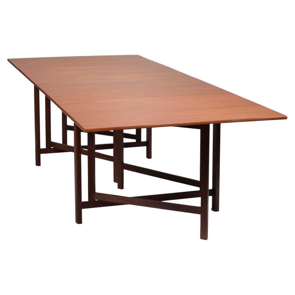 1950 Bruno Mathsson Maria Gateleg Table-Dark Walnut Finish at 1stDibs