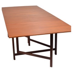 Danish Bruno Mathsson Gateleg "Maria Flap" Dining Table in Teak, Denmark c 1965