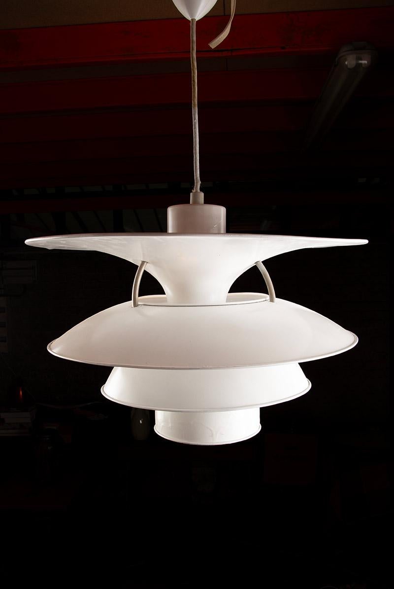 Danish brushed metal pendant light, 