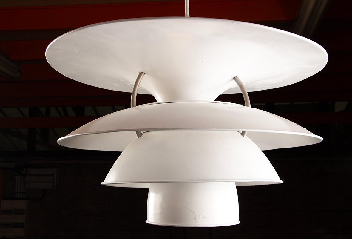 Danish brushed metal pendant light, 