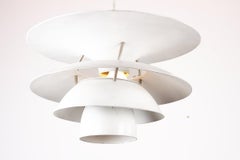 Danish brushed metal pendant light, "Charlottenborg" model by Poul Henningsen.