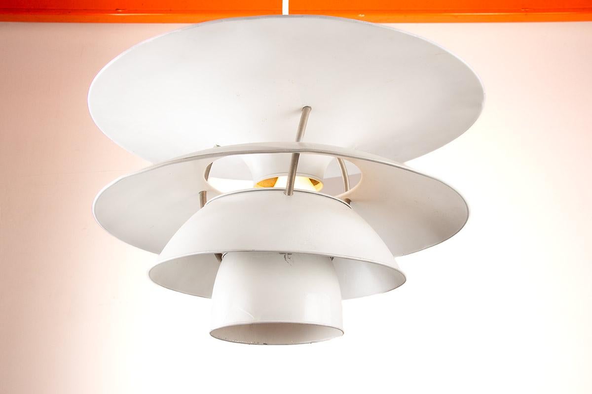 Danish brushed metal pendant light, 