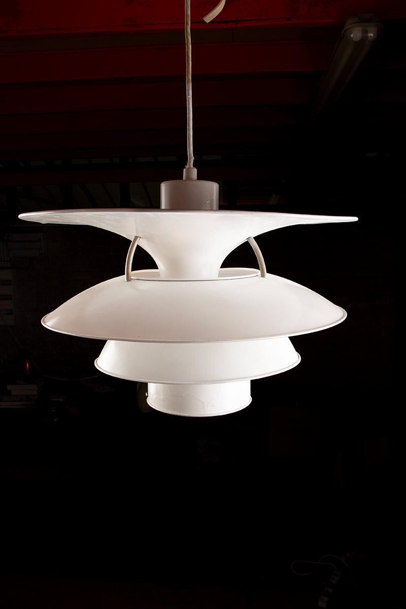 Danish brushed metal pendant light, 