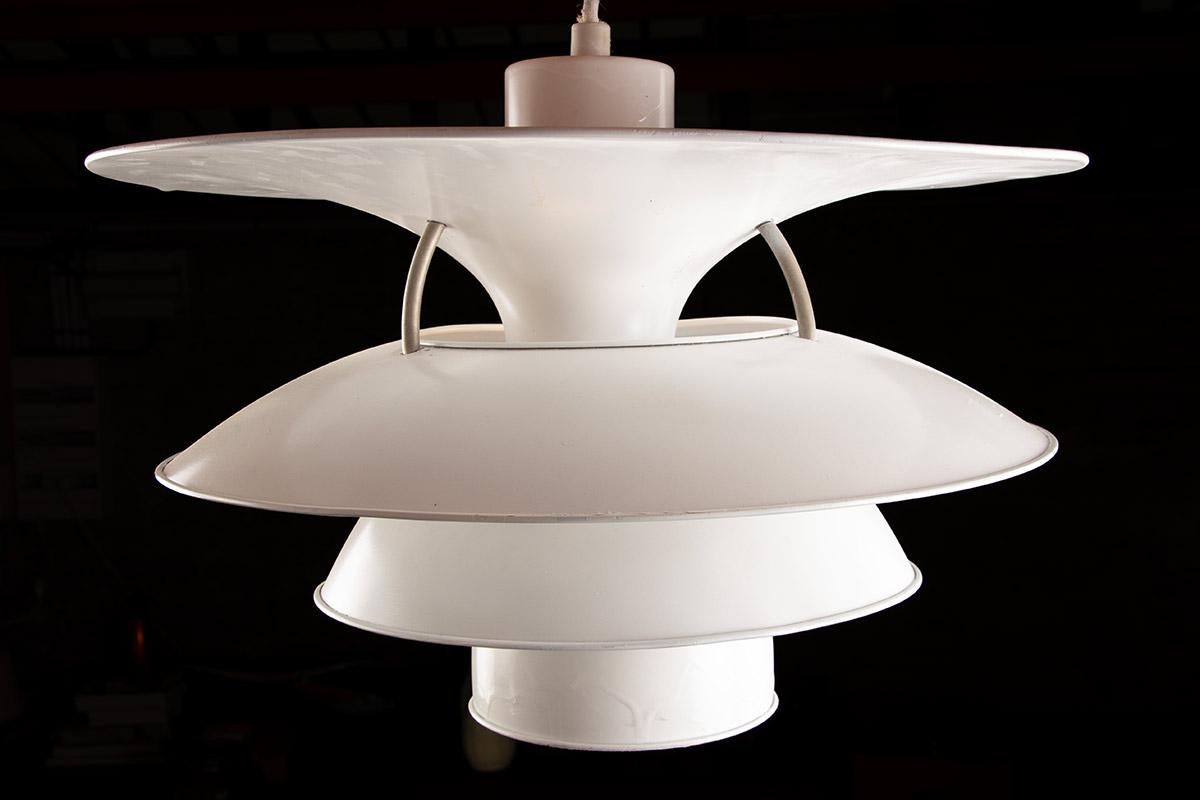 Danish brushed metal pendant light, 