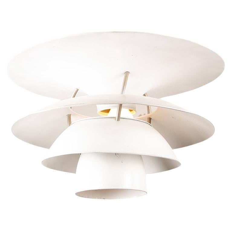 Danish brushed metal pendant light, "Charlottenborg" model by Poul Henningsen. im Angebot