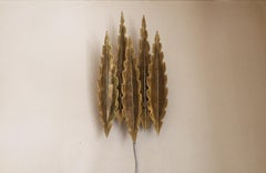 Danish Brutalist 'Flame' Sconce in Brass by Svend Aage Holm-Sørensen, 1960s