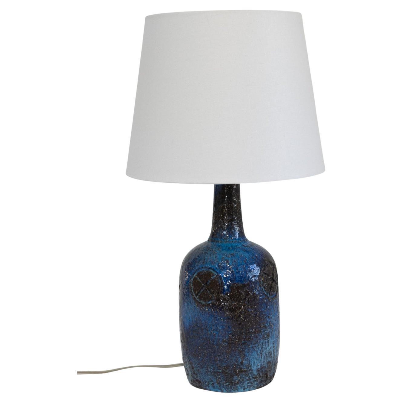 Lampada da tavolo in gres danese brutalista fatta a mano di Sejer, anni '70.
