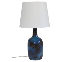 Lampe de table danoise brutaliste en grès faite à la main par Sejer, 1970.