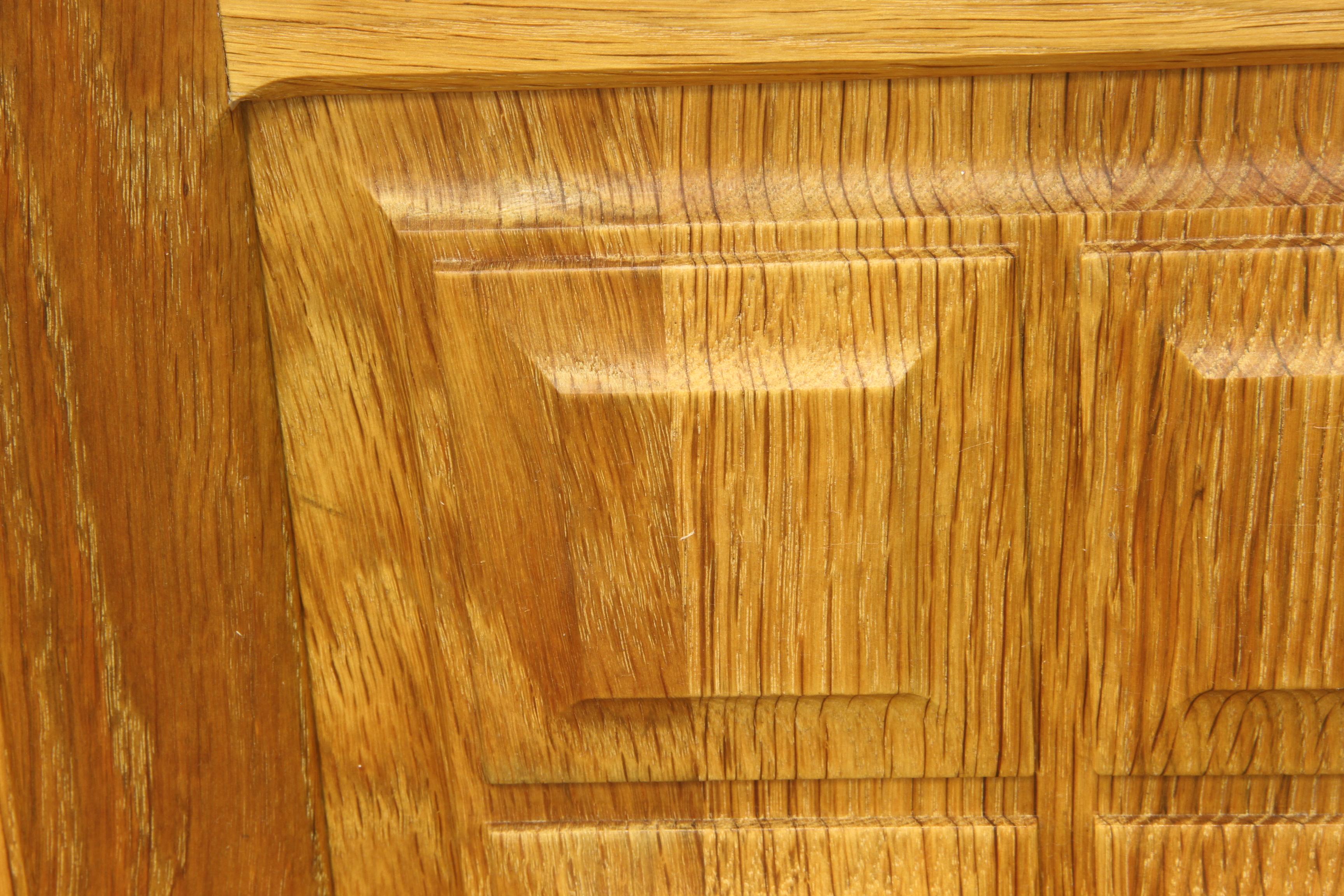 Danish Brutalist Light Oak Low Sideboard 1960/70s For Sale 9