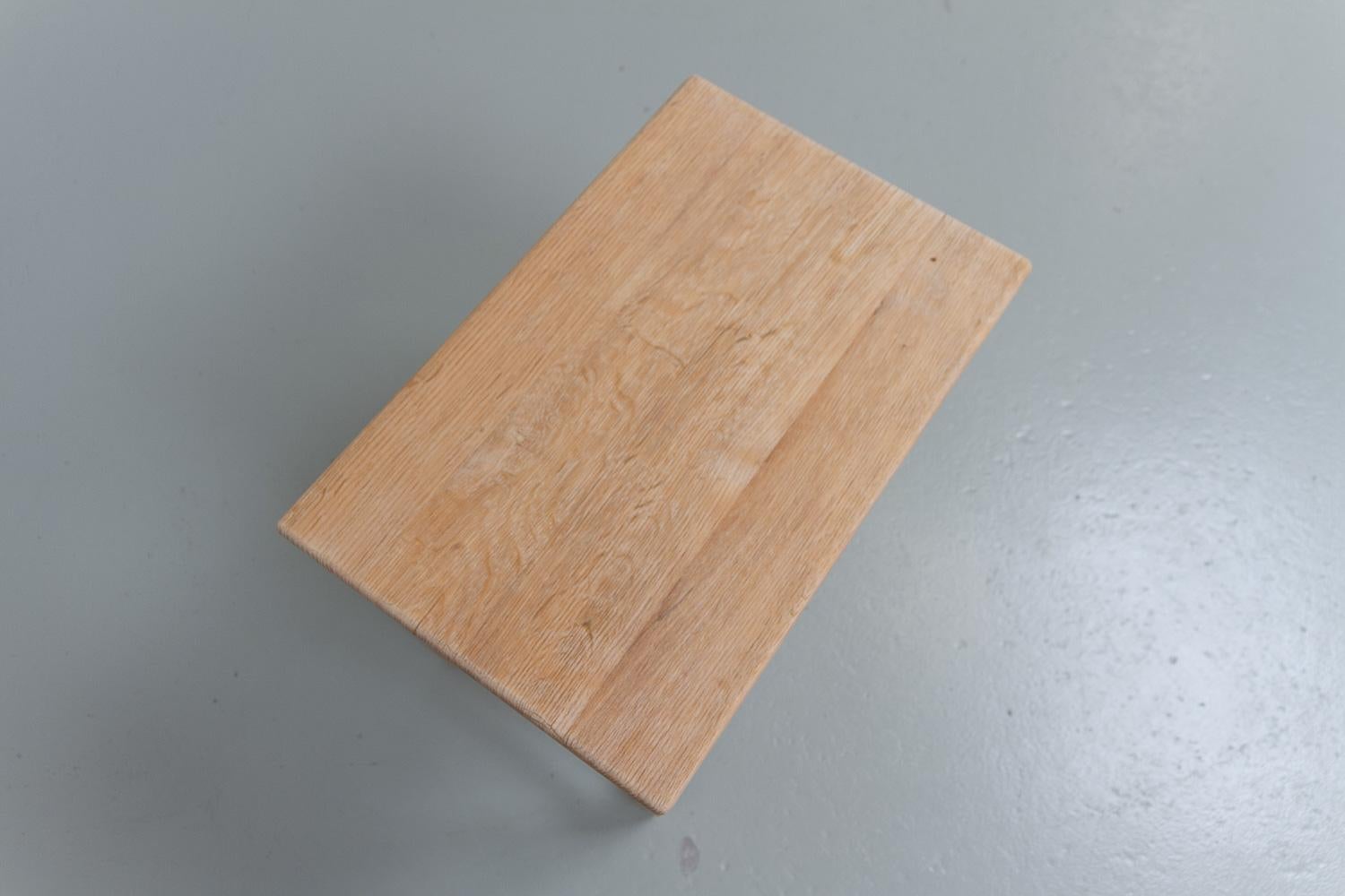 Danish Brutalist Oak Bedside table in Kjærnulf Style, 1960s. For Sale 13