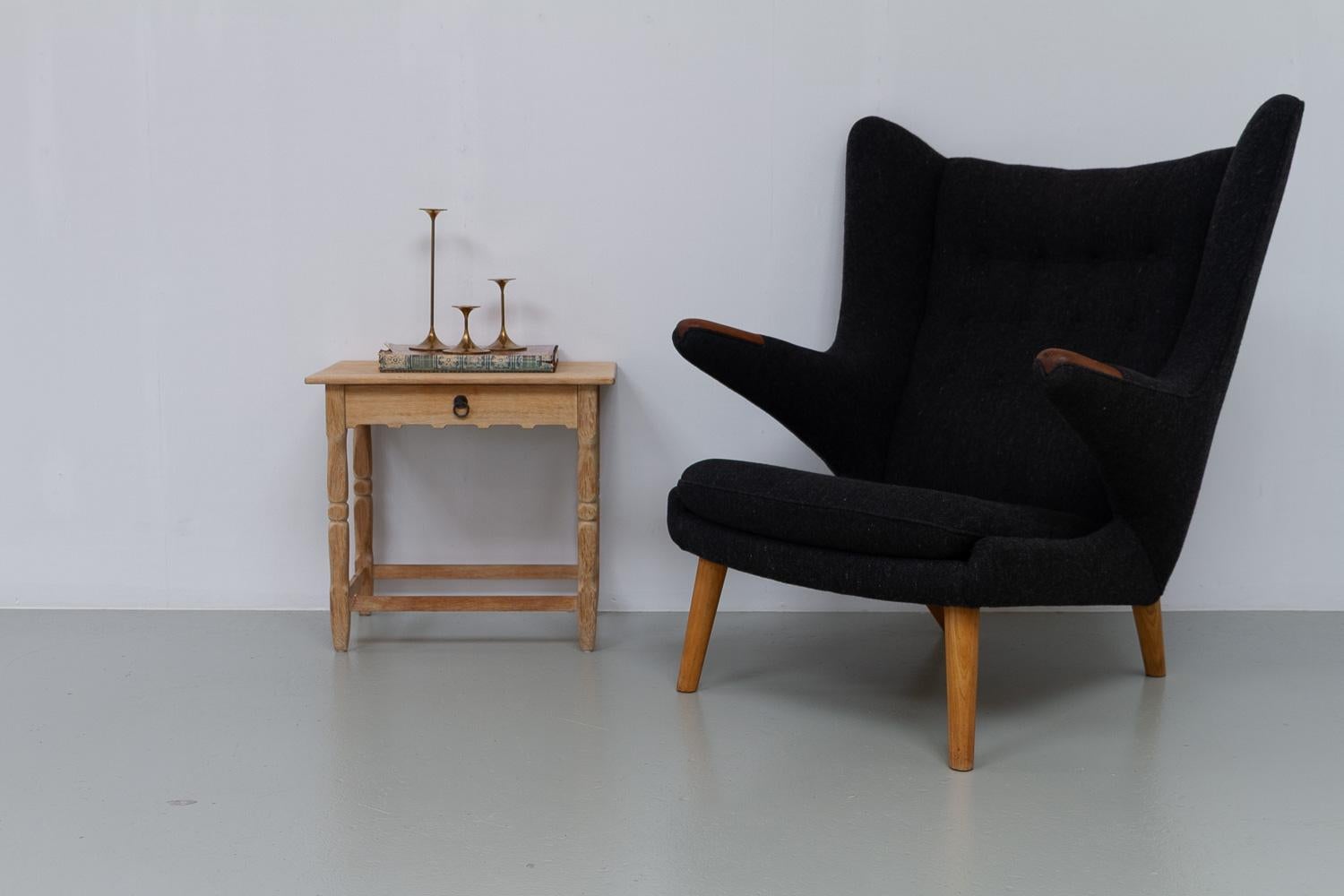 Danish Brutalist Oak Bedside table in Kjærnulf Style, 1960s. For Sale 15